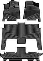 Vista 30 de VIWIK - Alfombrillas para Nissan Pathfinder de 7 plazas 2013-2020 / QX60/ JX35 2013 2014-2020, juego completo de alfombrillas de coche