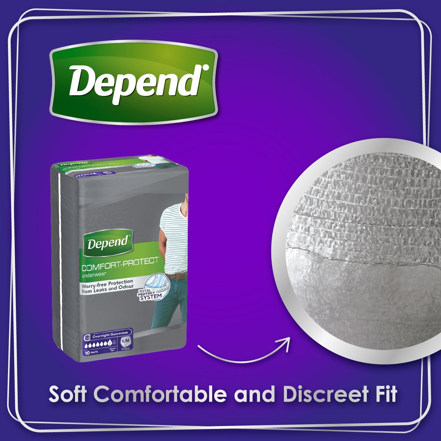 Depend, Pantalones para Hombres, Small/Medium