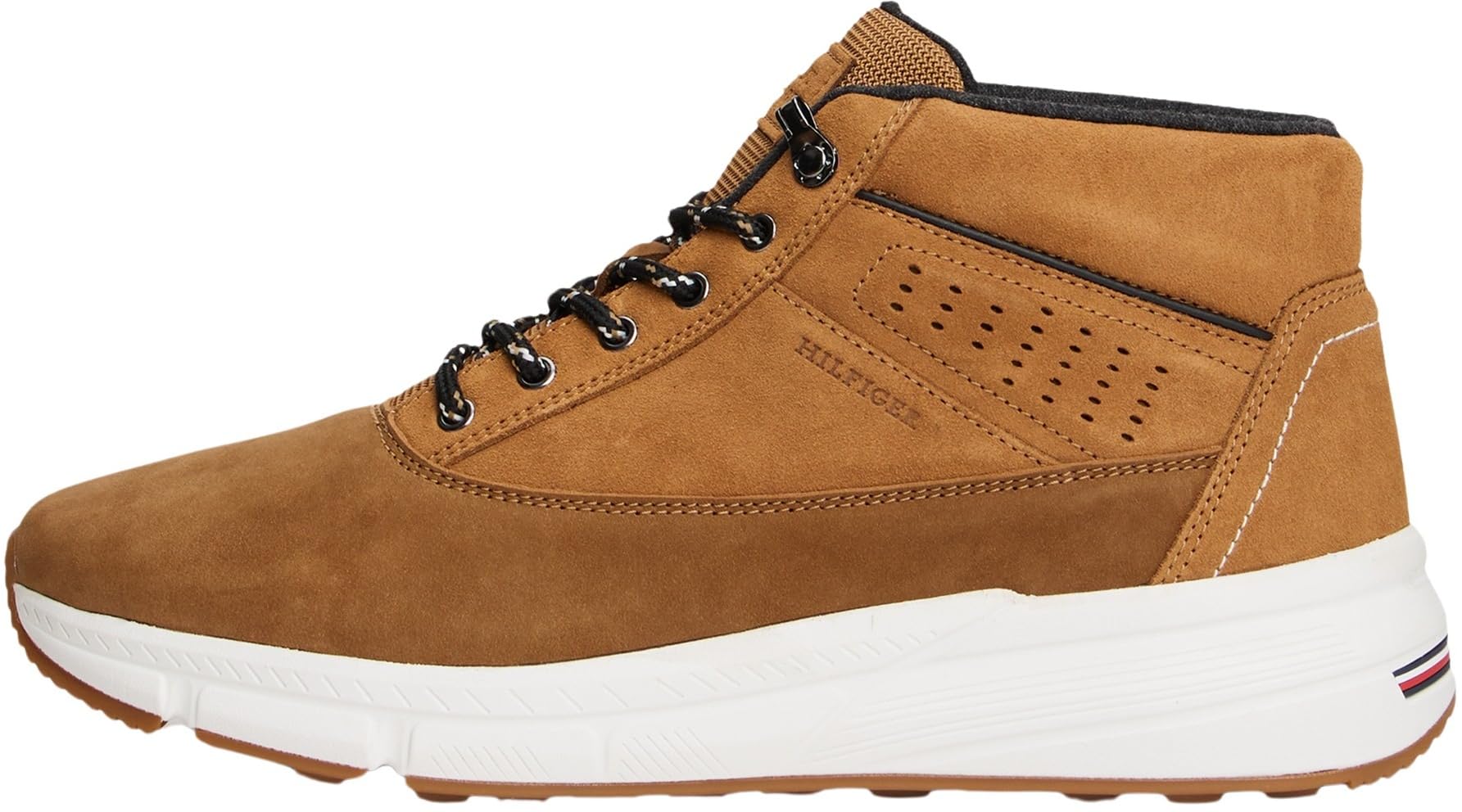 Tommy Hilfiger Men’s Hybrid Leather Ankle Boots, Brown (Desert Khaki), 8
