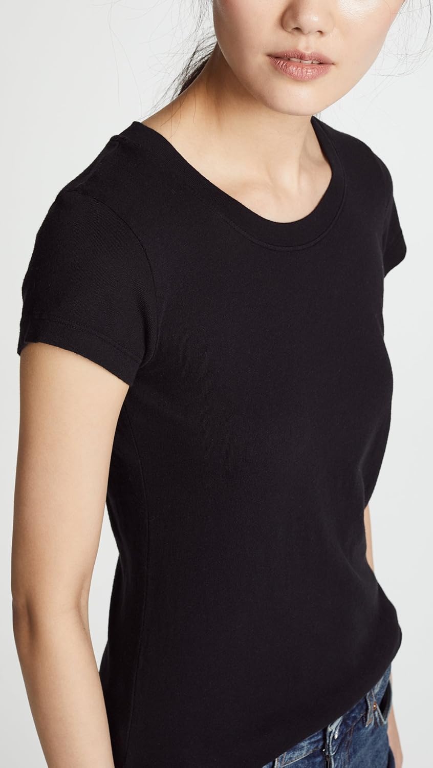 L'AGENCE Women's Cory Crew Neck Tee - Image 6