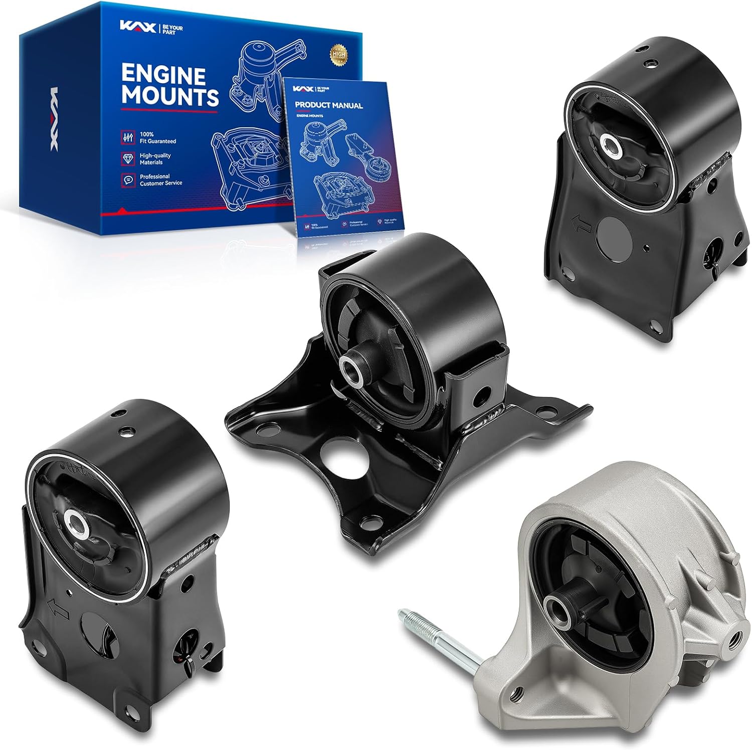 KAX 4PCS Engine Mounts Compatible with Infiniti I30 2000-2001 Replacement EM5670 Motor Mounts