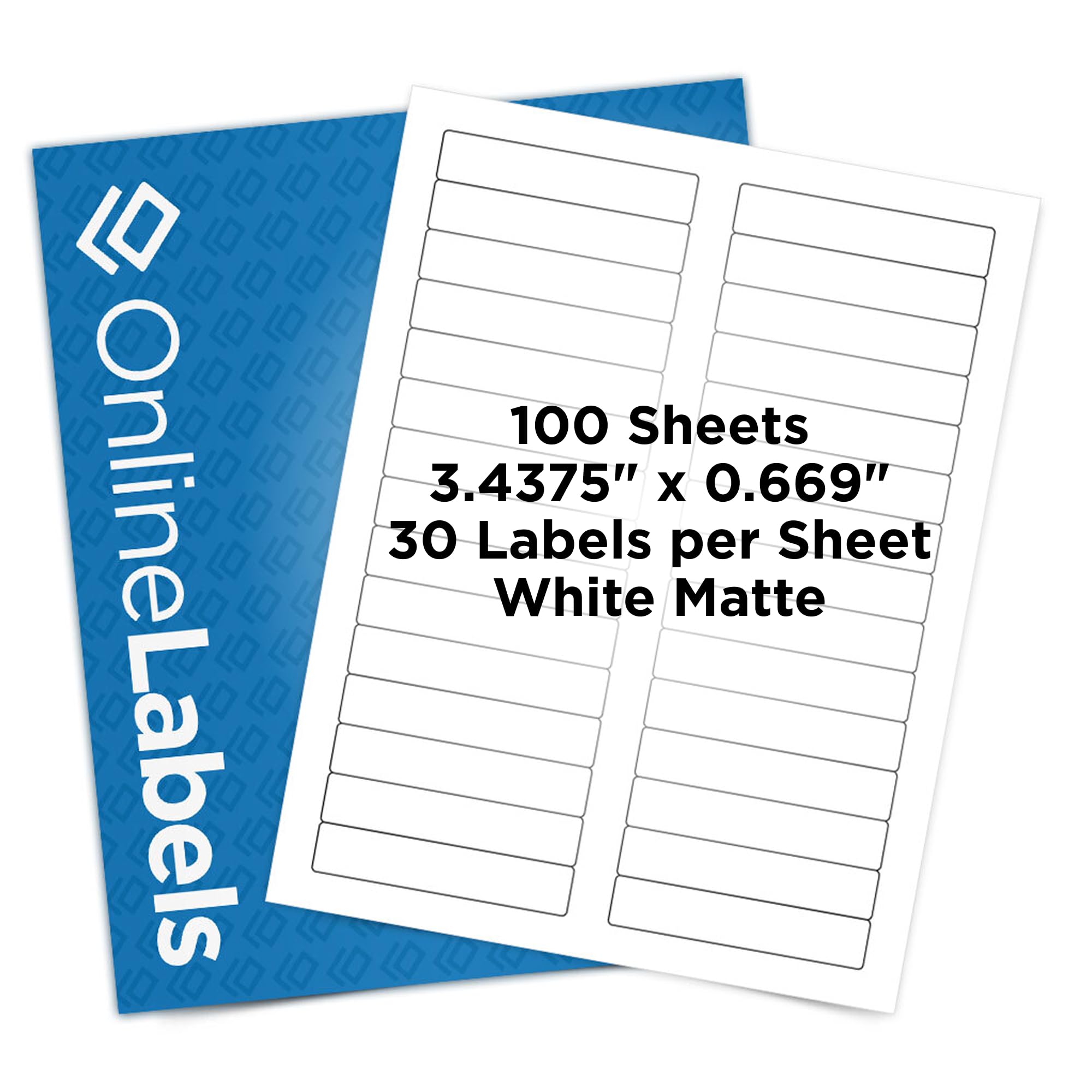 37冊 Amazon.com : 3.434 x 0.667 File Folder Labels - Pack of 3,000