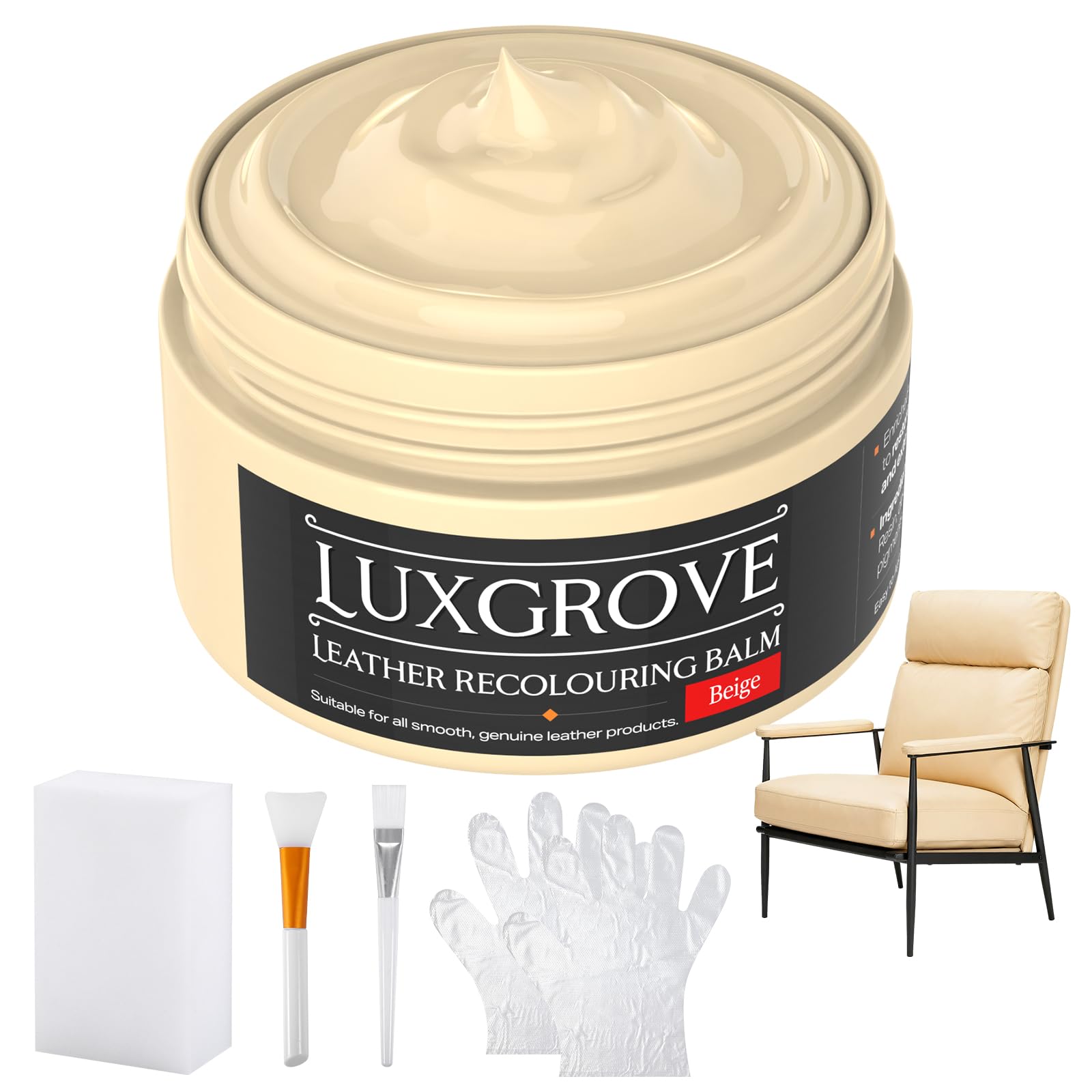 Amazon.com: LUXGROVE® Beige Leather Recoloring Balm, Leather