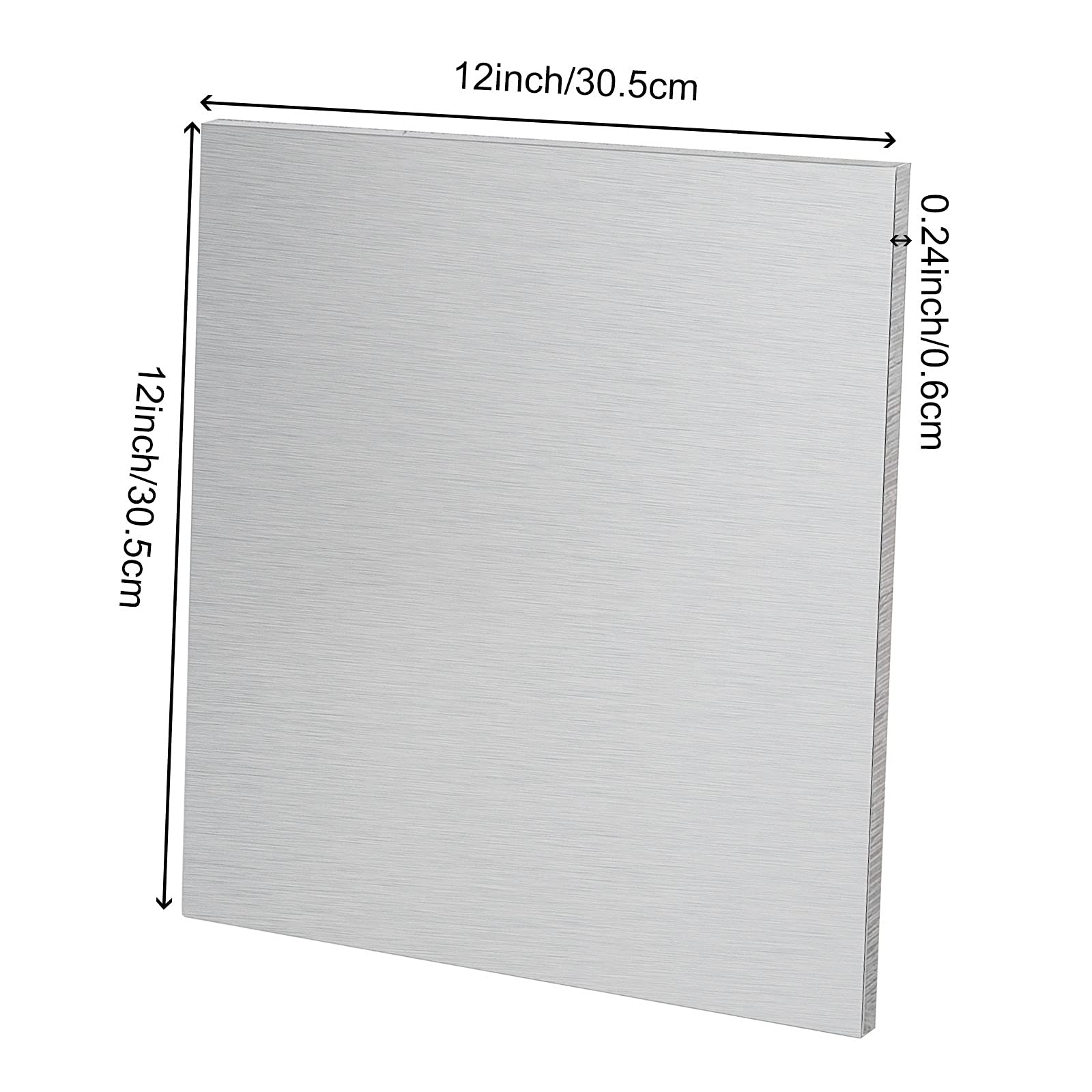 Aluminum Metal Plates KEILEOHO 2-Pack 6061 T6 Aluminum Sheet - 6" X 12" X 1/4", Heat-Treatable, Corrosion Resistant, With Protective Film Hdpe Sheet - View #5