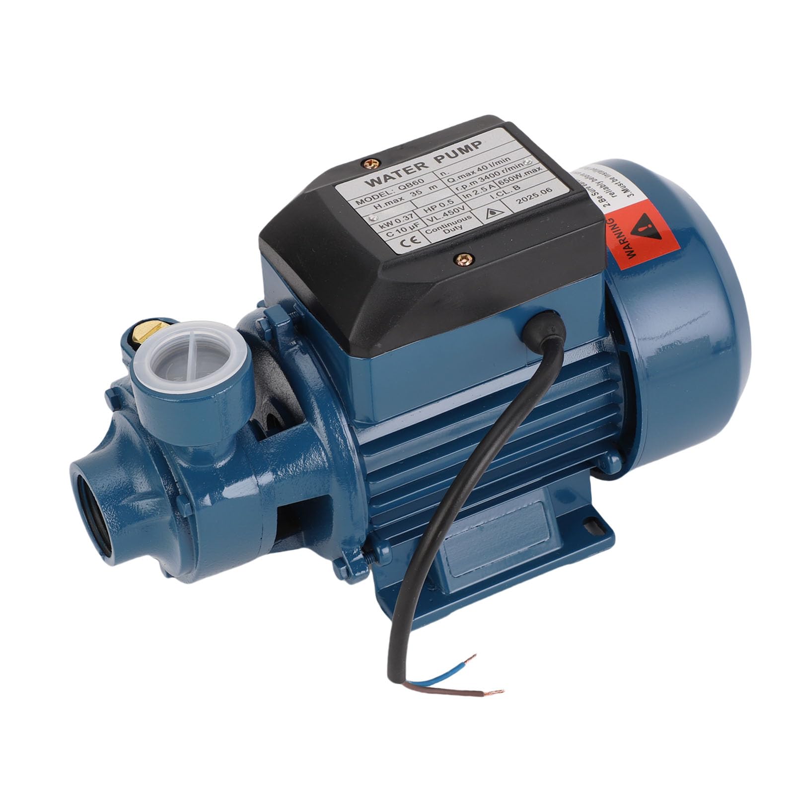 LiebeWH Słoneczna Pompa Wodna, 650 W, 40 L/min, wysokość Podnoszenia 35 M, żeliwo, Stop Aluminium, Stal Nierdzewna, Pozioma Pompa z Pojedynczym Ssaniem, z Podwójnym łożyskiem Kulkowym, (AC220V)