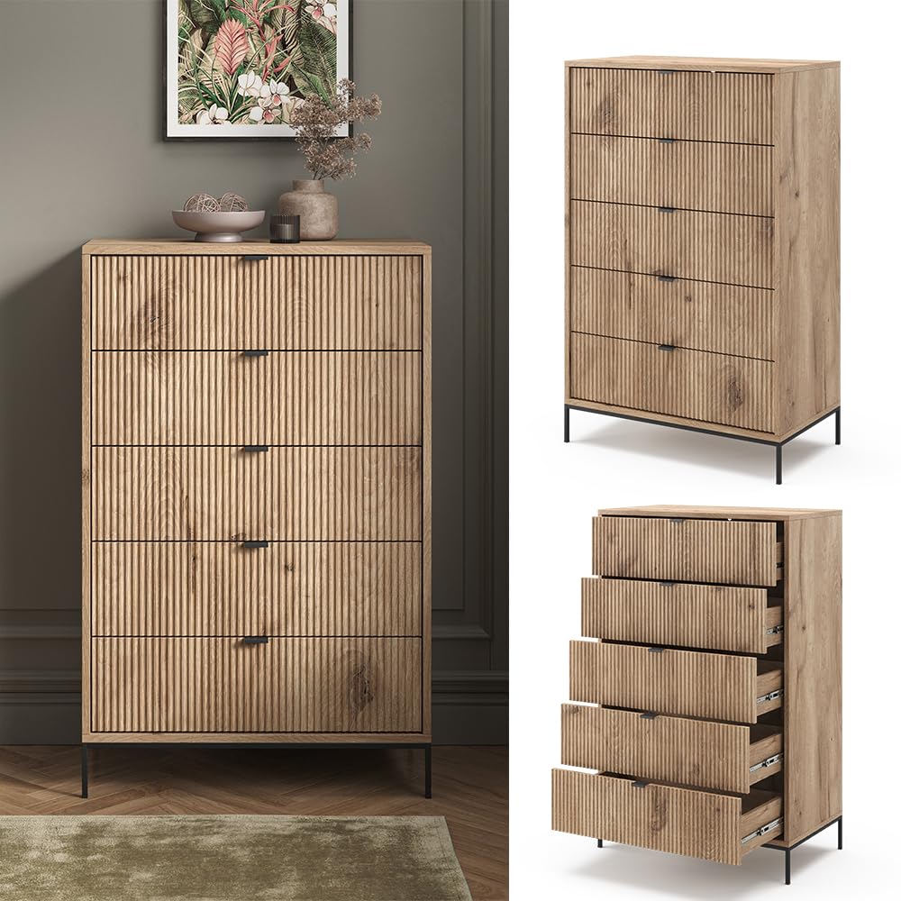 Vicco Cassettiera Eliza, Quercia vichinga, 76 x 120 cm