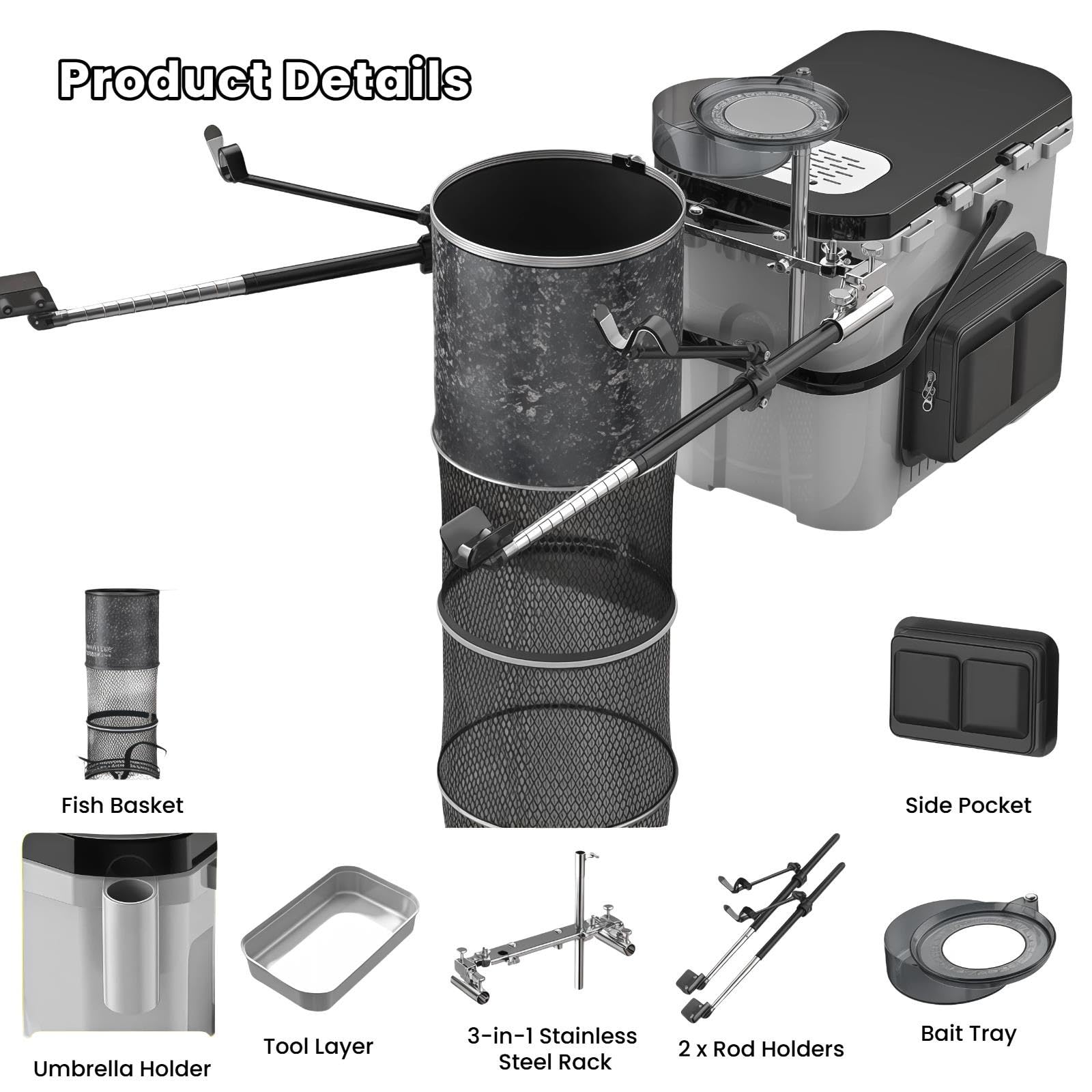 Multi-Function Fishing Bucket Box
