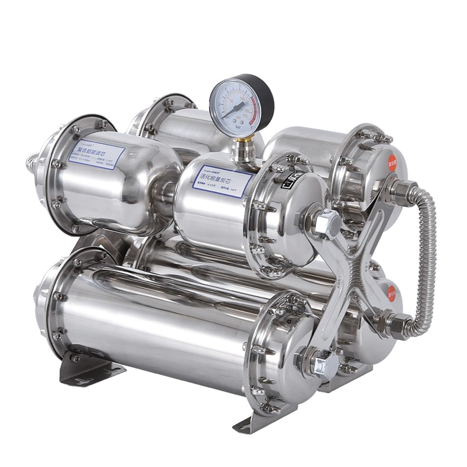 MKHJKIOII Reverse Osmosis System Kit Stainless Steel Ultrafiltration Water Purifier Without Electricity Membrane Filter Drink Straight UF Water Filter System