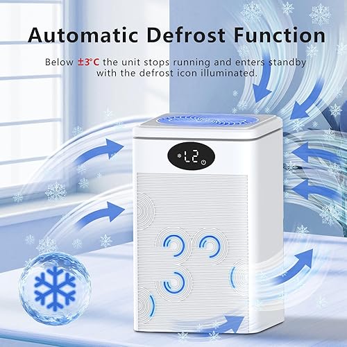 Miniatura 6 de Deshumidificadores para el hogar, deshumidificadores portátiles de 78 onzas para baño, dormitorio, sótano, RV con apagado automático, temporizador,