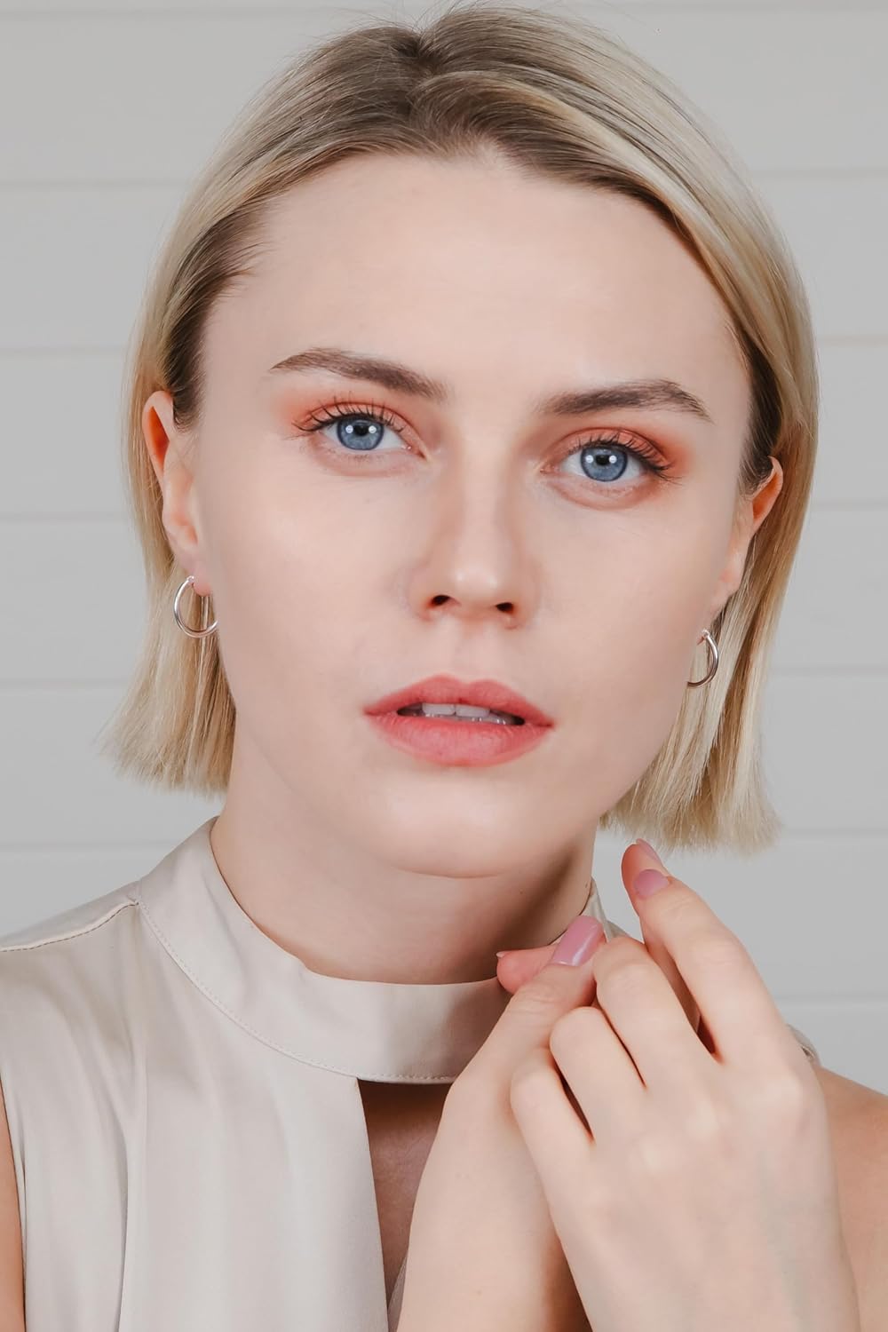 Hoops & Loops 925 Sterling Silver 2mm Oval Click-Top Hoop Earrings for Women, Men 15mm 20mm 25mm 30mm 35mm 40mm, Hypoallergenic Silver, 14k Yellow Gold, Rose Gold Flash Plate, Black - Image 5