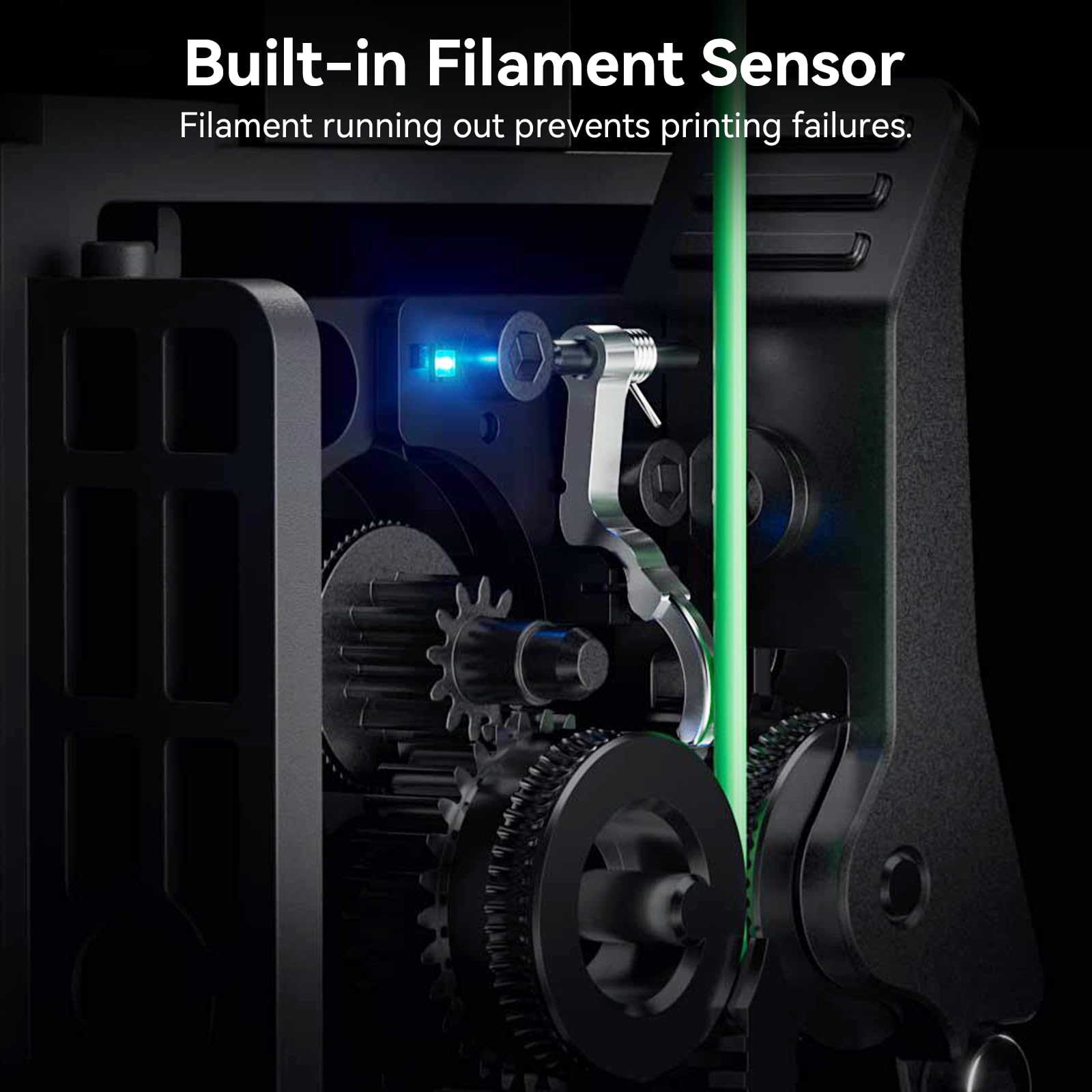 Kit Extrusor Creality K2 Plus con High-Hardness Dual Gears Drive, Built-in Filamento Break Sensor, Fuerza de hasta 80N, Alto Par de Extrusión Comaptible with Creality K2 Plus Combo Impresora 3D