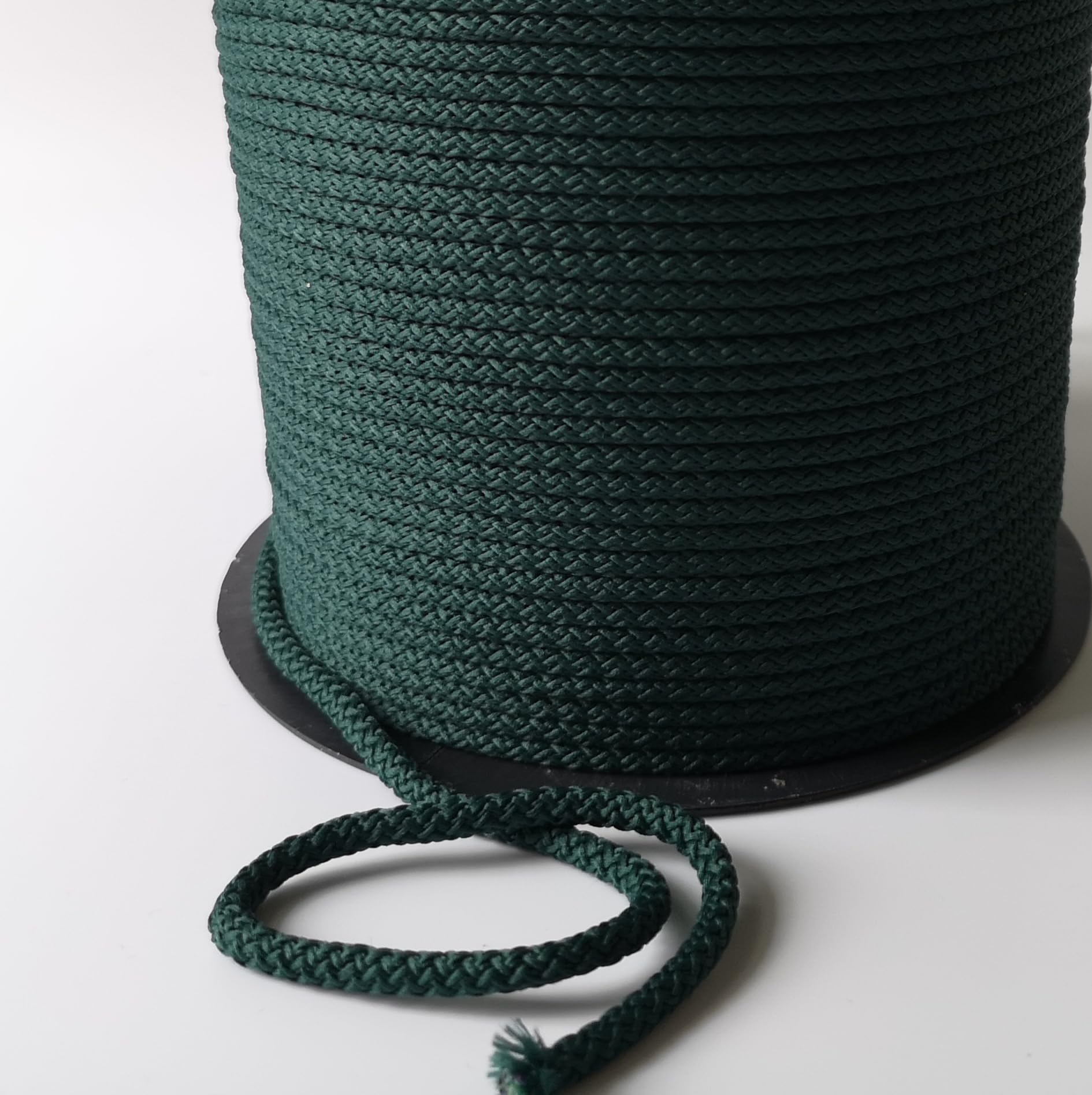 5mm Cord Drawstring Rope Polypropylene Strong String Craft Lacing Braided DIY (Forest green, 20 meters / 65 ft)