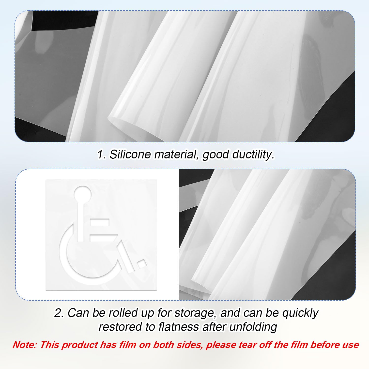 92x81,5cm Plantilla Discapacitados para Estacionamiento, Plantilla Silicona Estacionamiento Discapacitados Reutilizable Plantilla Símbolo Silla Ruedas para Discapacitados para Pintura