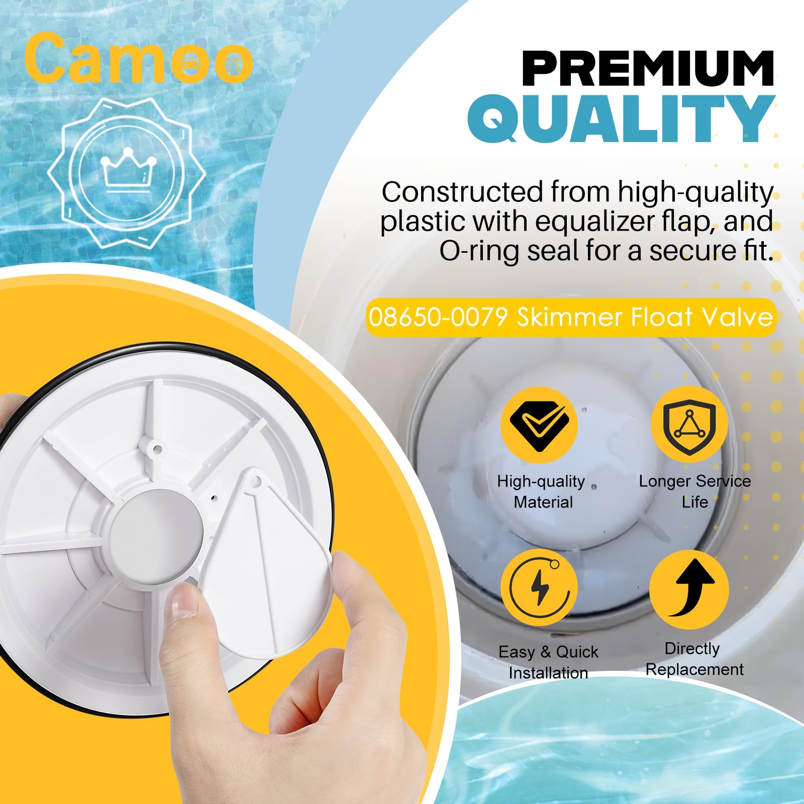 Amazon.com: 𝑵𝒆𝒘 08650-0079 Skimmer Float Valve, Pool Skimmer