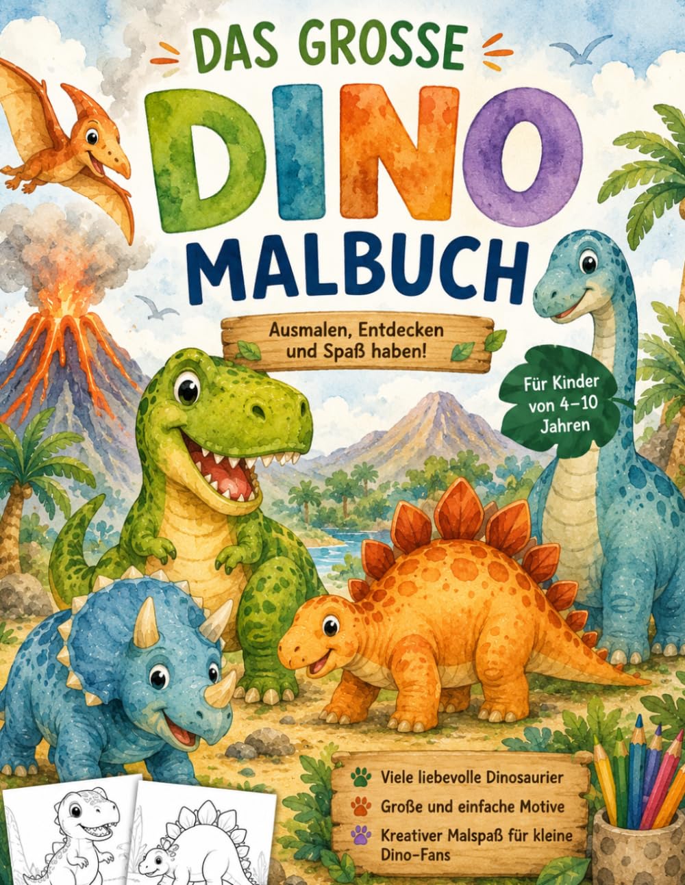 Das große Dino-Malbuch für kleine Entdecker