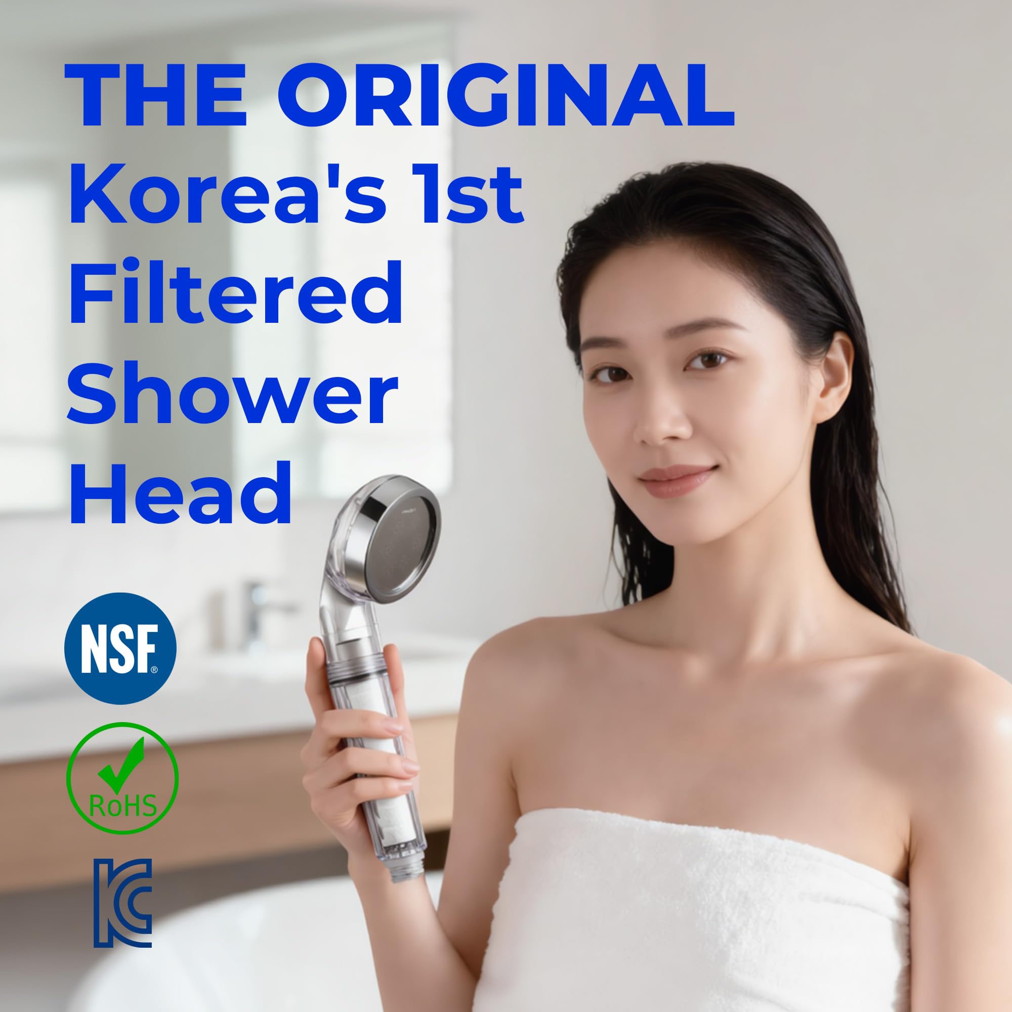 BODYLUV Puresome - Cabezal de ducha filtrado, el mejor cabezal de ducha de mano de Corea con filtro, alta presión de agua, piel y cabello más suaves, fabricado en Corea, suministro de 20 meses (10