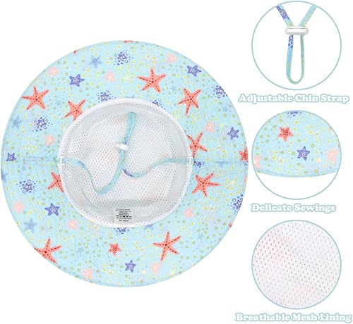 Miniatura 2 de Sarfel Sombrero de verano para bebé, sombrero de verano para bebé, protección solar UPF 50+, sombrero de cubo para bebé niña ajustable