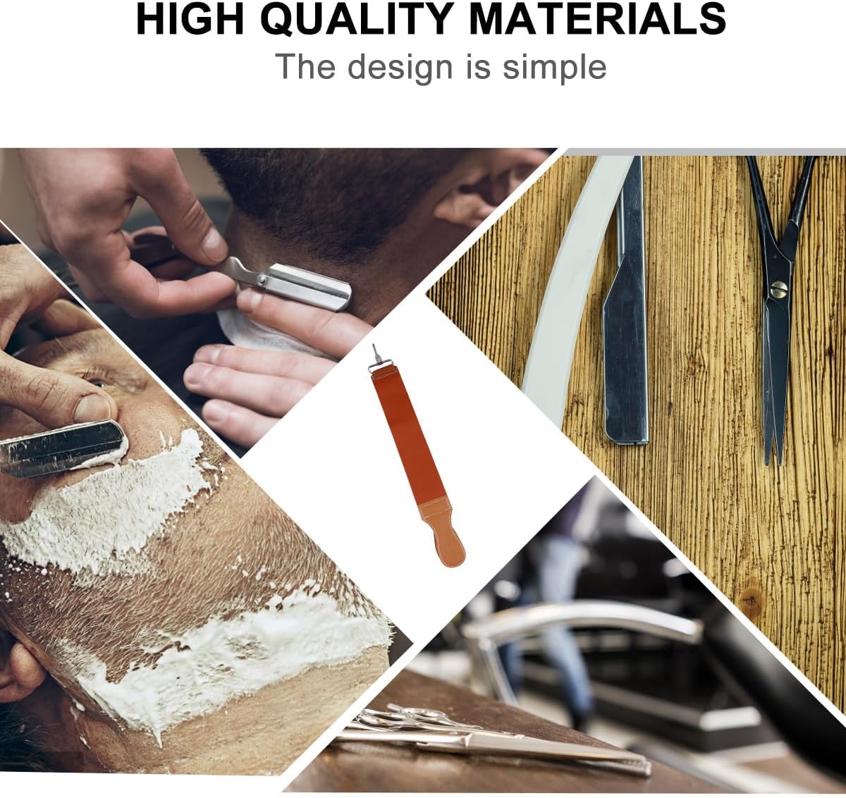 Ciieeo Leather Razor Strop Double-layer Barber Strop Sharpening Strap Polishing Cloth for Straight Razor Shaving Accessories