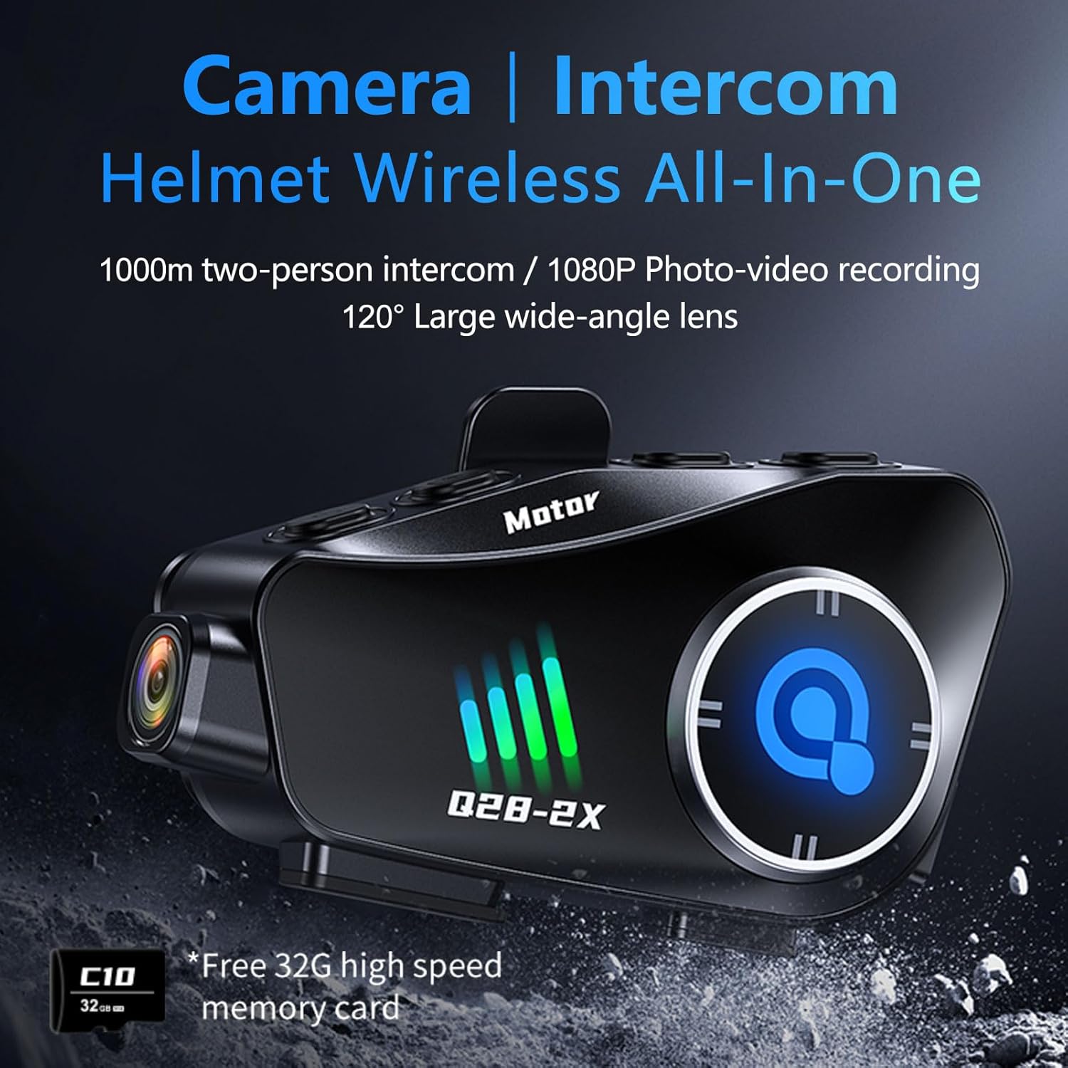 Camera and Intercom Helmet Wireless All-In-One feature