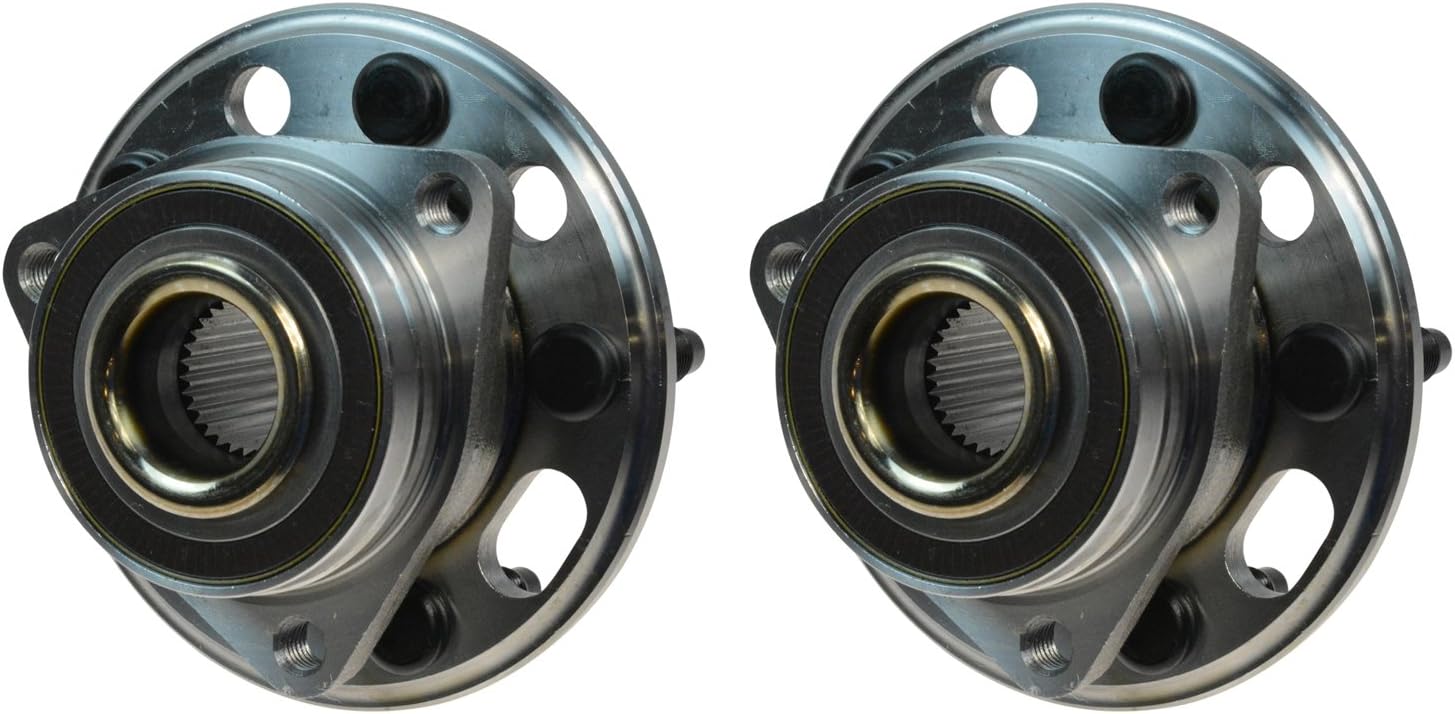 TRQ Left and Right Wheel Bearing and Hub Assembly Set 2 Piece Compatible with 10-17 Chevrolet Equinox 14-17 Impala 13-16 Cadillac XTS 15-16 CTS All Wheel Drive 10-17 GMC Terrain 10-16 Buick Lacrosse