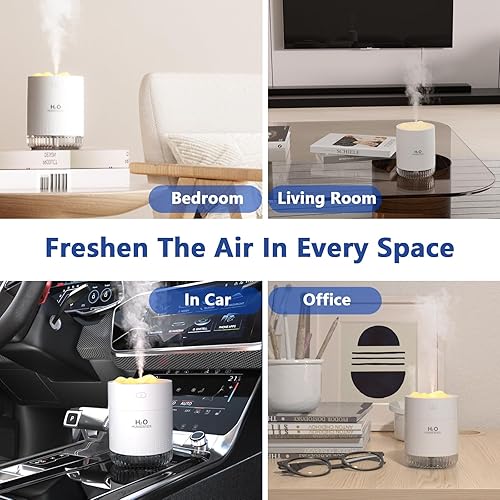 Miniatura 7 de HOTLIFE Mini humidificador portátil, pequeño humidificador de plantas de niebla fría, humidificador personal recargable de escritorio para