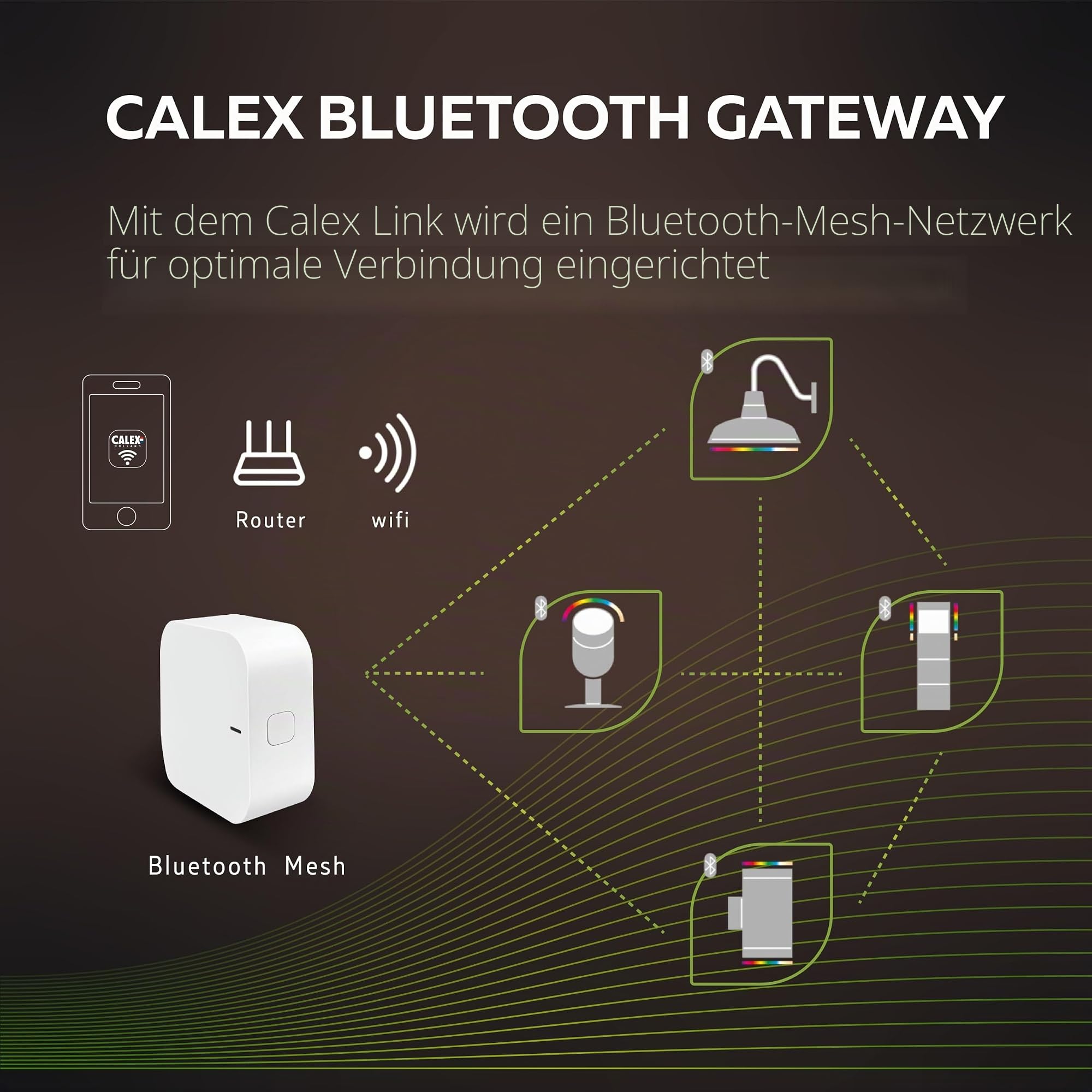 CALEX Smart Outdoor LED Streifen 5M, DIY RGB Aussen Strip, App-Steuerungg, Bluetooth, Wasserdicht Lichtband