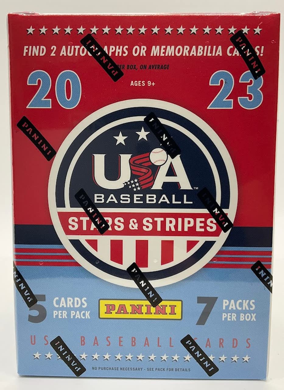 Panini USA Stars & Stripes 2023 Blaster Box de cartes de baseball collectibles