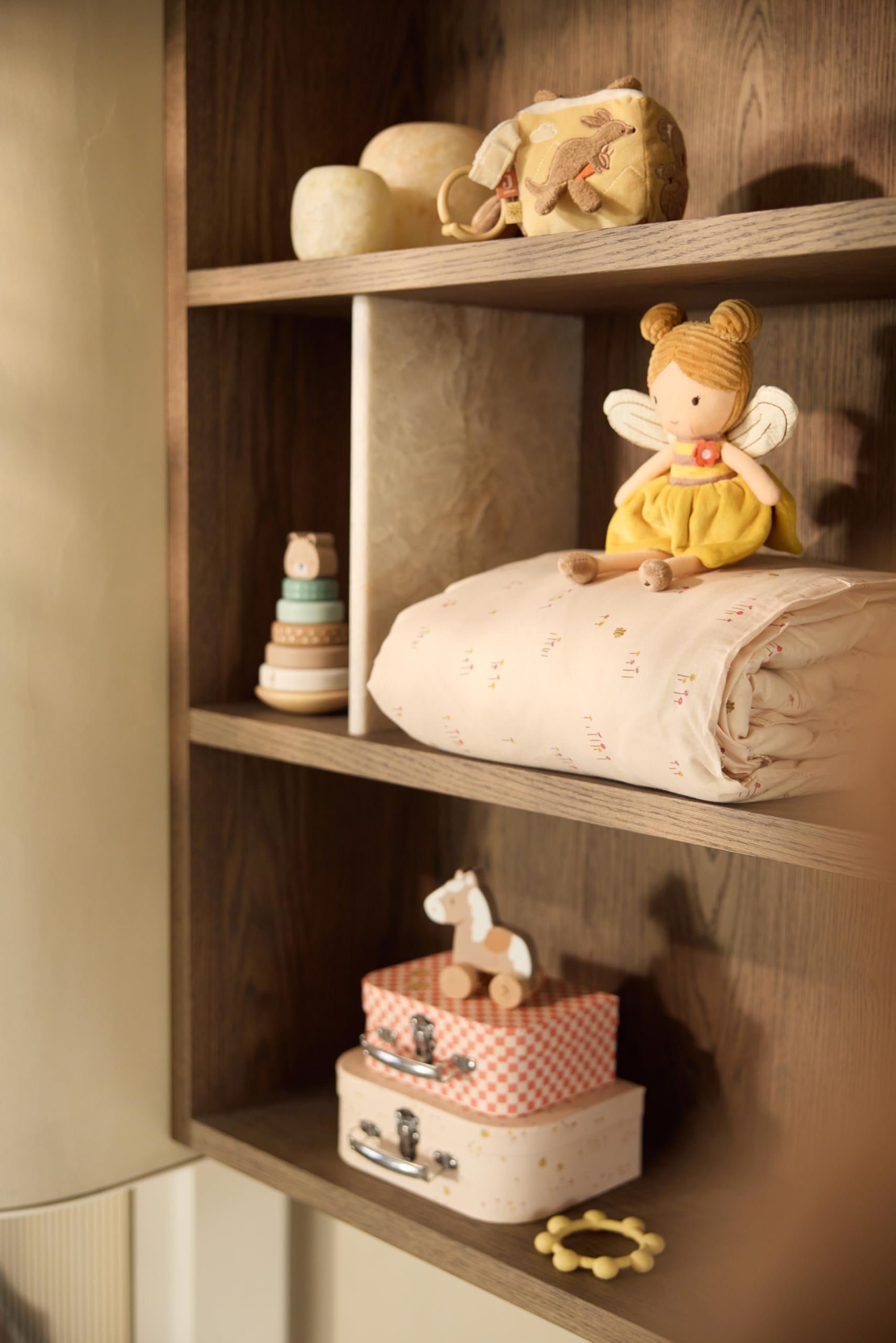 Jollein Parure de lit enfant - Pretty Picnic - 120 x 150 cm - 100% coton - certifiée OEKO-TEX - linge de lit avec taie d’oreiller - set couette enfant - parure de lit