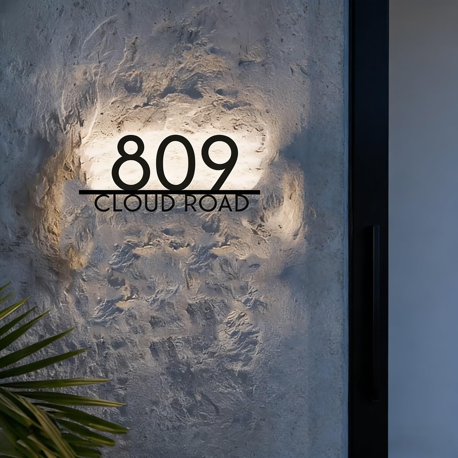 Personalised LED Light House Number Signs, Customizable Numbers And Street Names, Outdoor Wall Waterproof Door Signage, Modern Illuminated Address Plaque(14in)