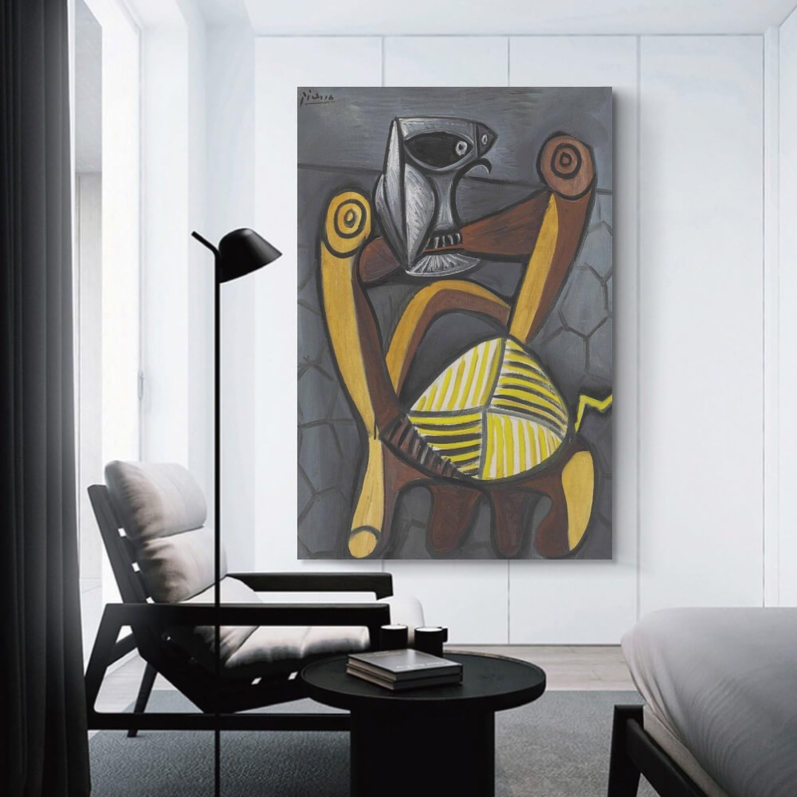 Amazon.co.jp: Pablo Picasso パブロ・ピカソポスター 絵画 椅子の上の