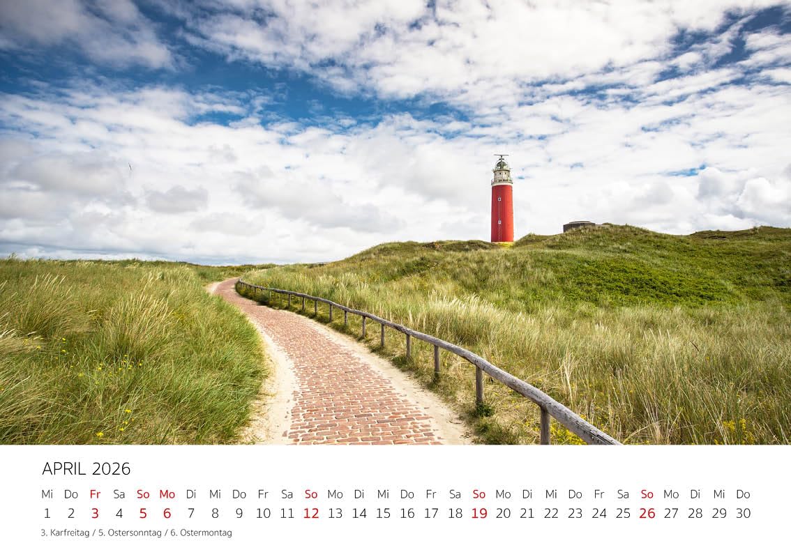 Wandkalender Scandinavië 2026 - Formaat DIN A3 met Natuur, Fjorden en