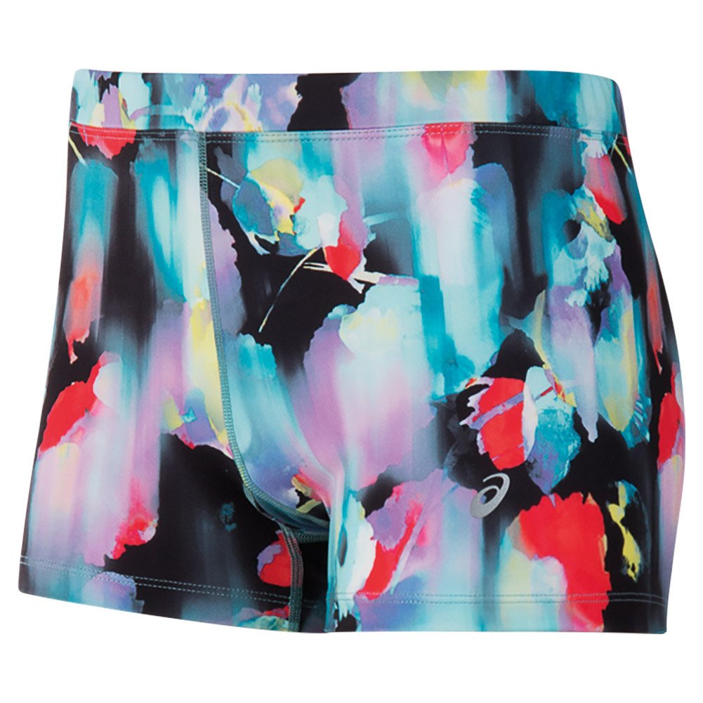 ASICS Women's Booty Shorts, Inkblot Floral, Small