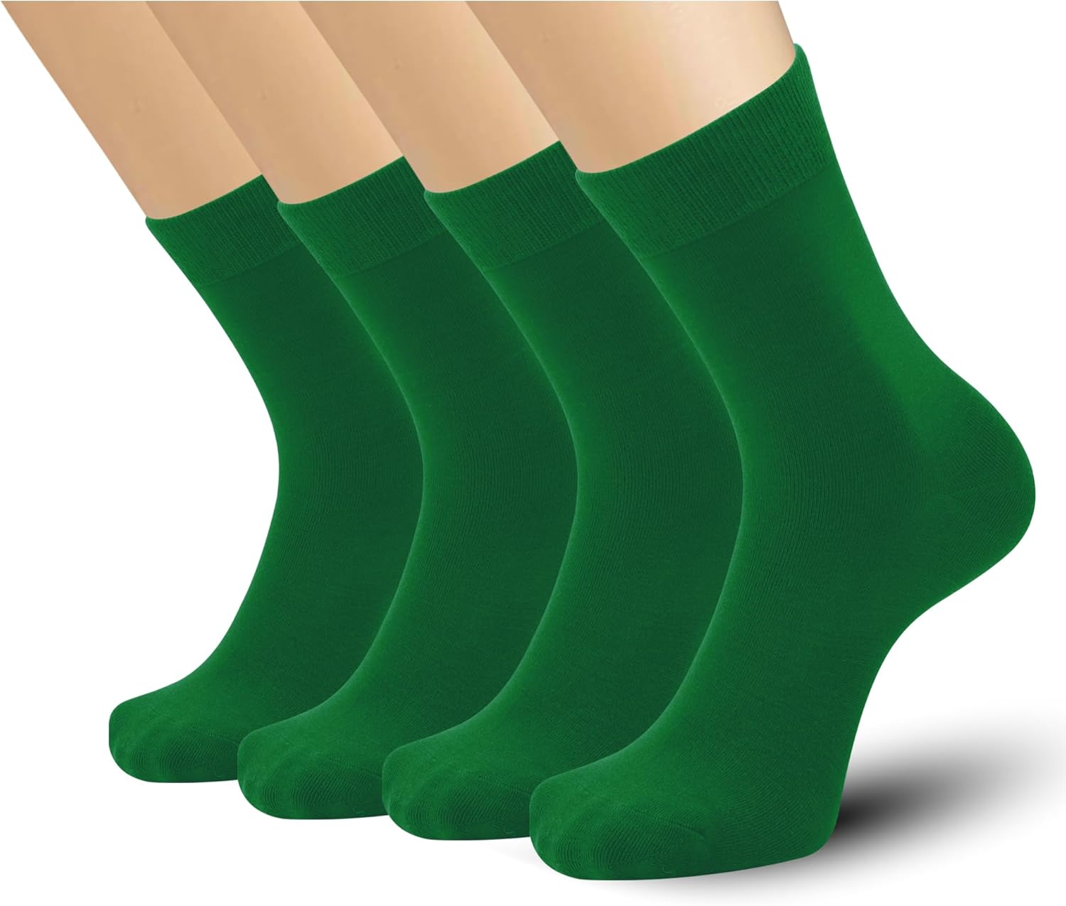 Mens Viscose Bamboo Crew Socks Breathable Classic Vibrant Colorful Fashion Cool Socks 4 Pairs