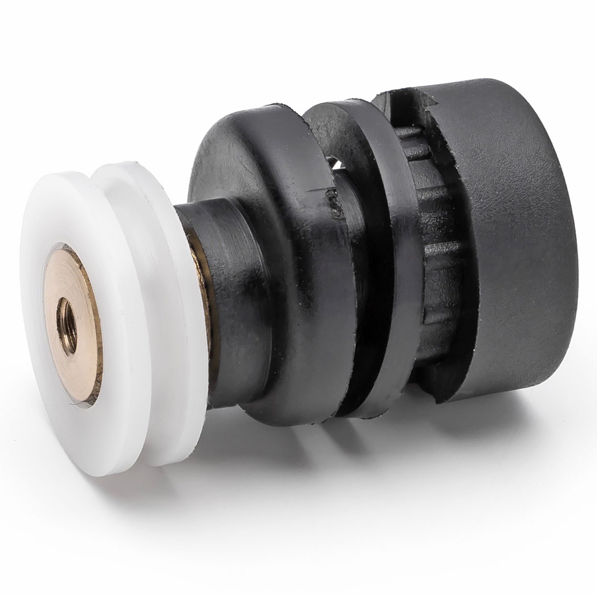 ShowerPart V-Grooved Shower Door Rollers/Wheels/Runners L2K, Diameter 19mm, Wheel Thickness 5mm, Nylon Outer Wheel, Shower Door Replacement Parts, 4X