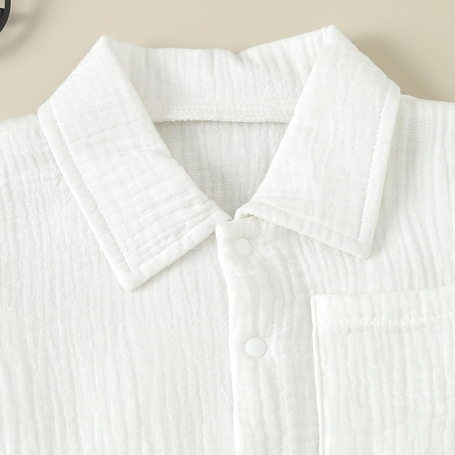 Baby Boy Romper Short Sleeve Button Down Shirt Onesie Jumpsuit Shorts Summer Clothes Outfit Newborn Infant - Image 4