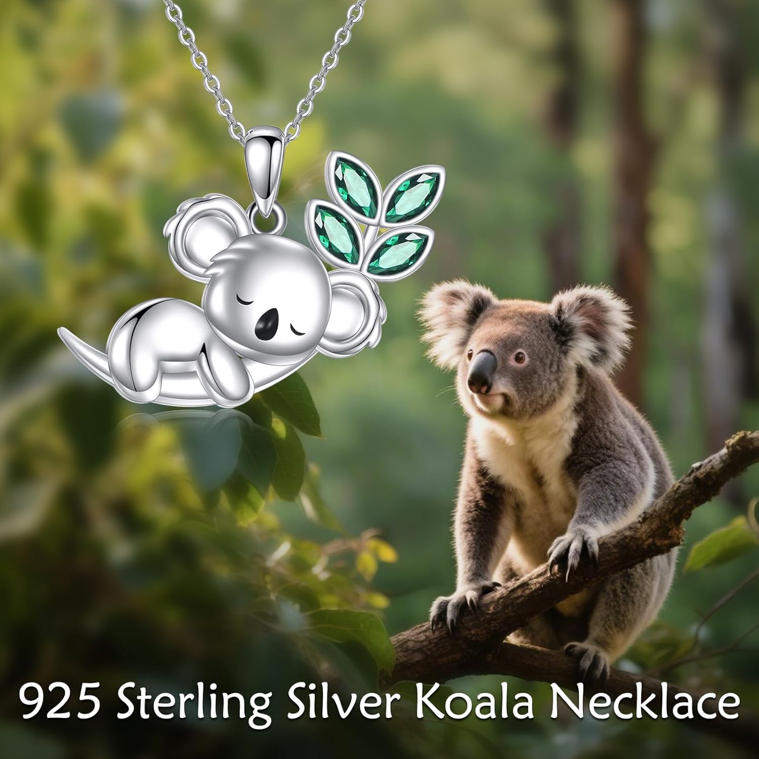 Koala Necklace S925 Sterlig Silver Koala Pendant Necklaces Cute Animal Jewelry Gifts for Women - Image 3