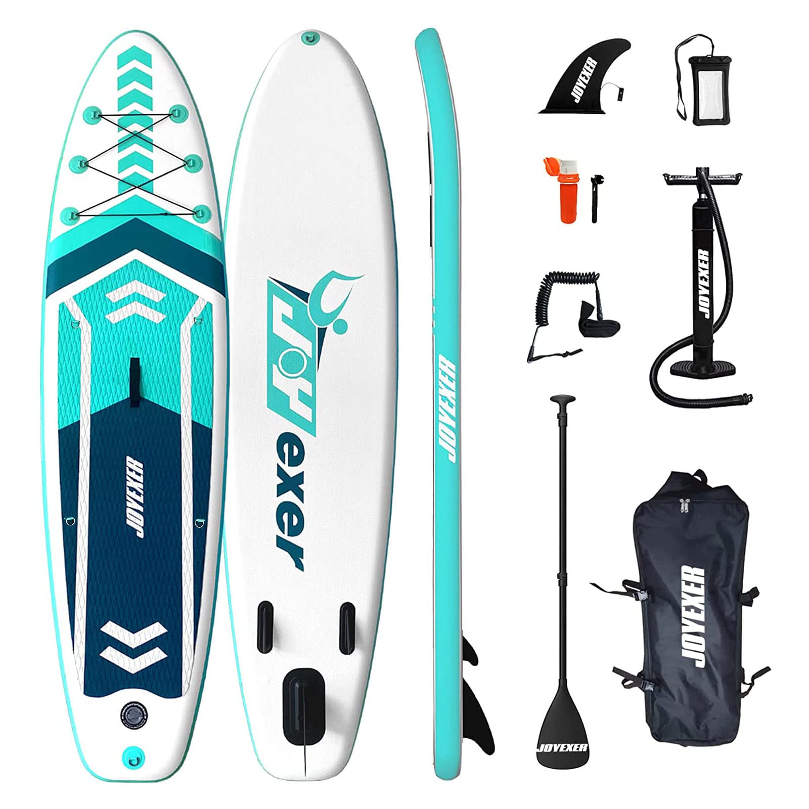 JOYEXER Inflatable Stand Up Paddle Board-10'5"x31"x6" SUP ISUP Board Including Adjustable Paddle,Travel Backpack,Waterproof Phone case,Leash,Hand Pump,Repair Kit,for All Skill Levels Youth & Adult