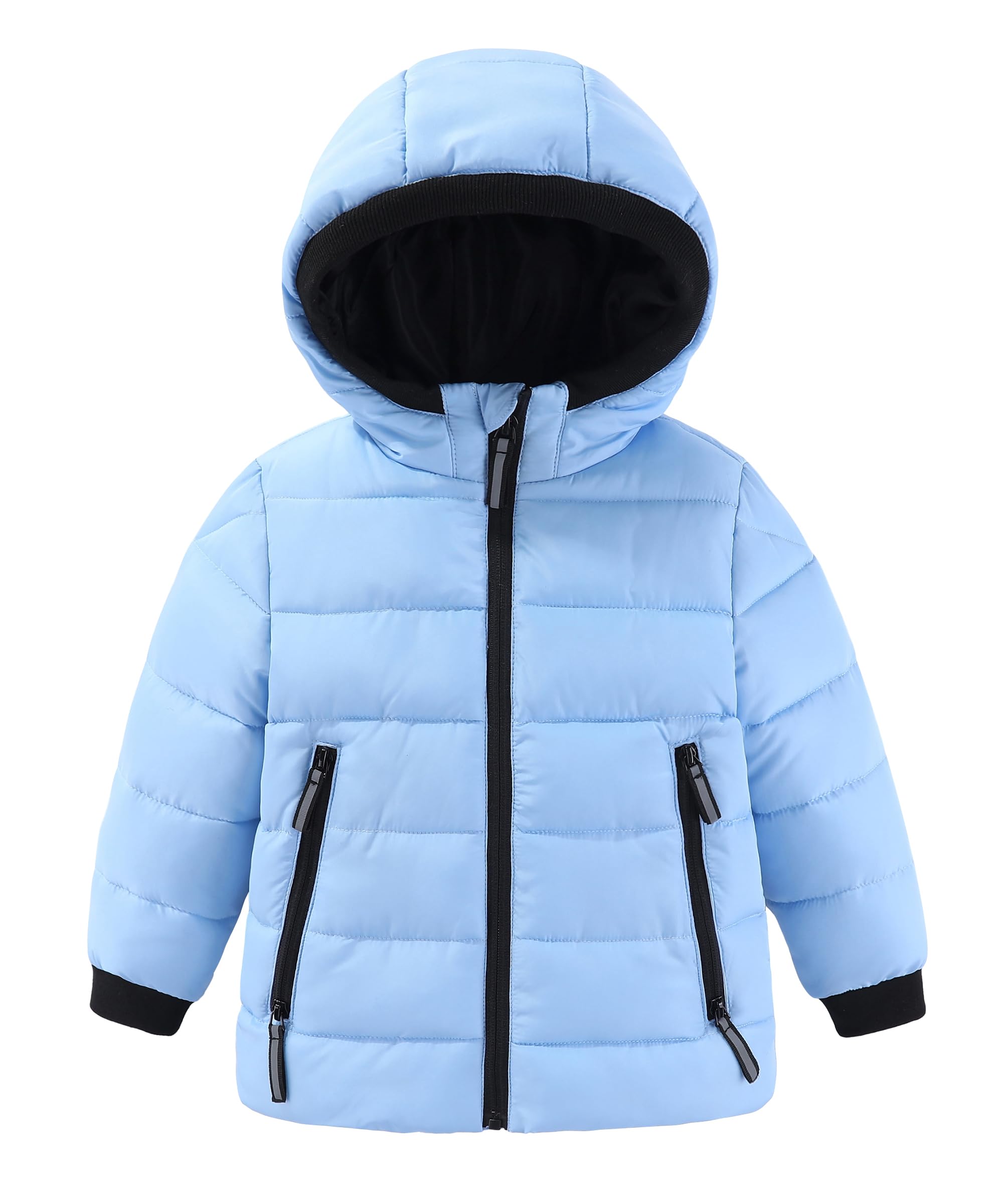 Hiheart Boys Girls Thick Padded Winter Coat Warm Hooded Jacket