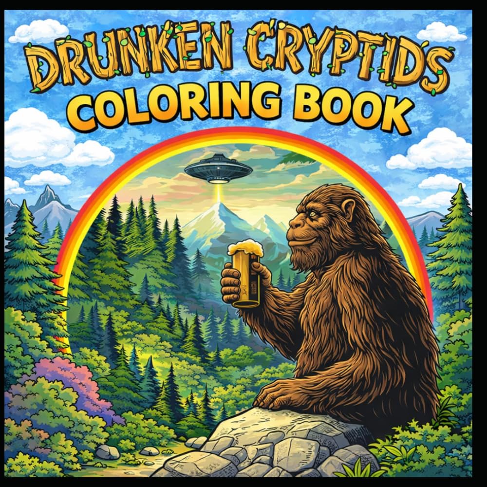 Drunken Cryptids Coloring Book