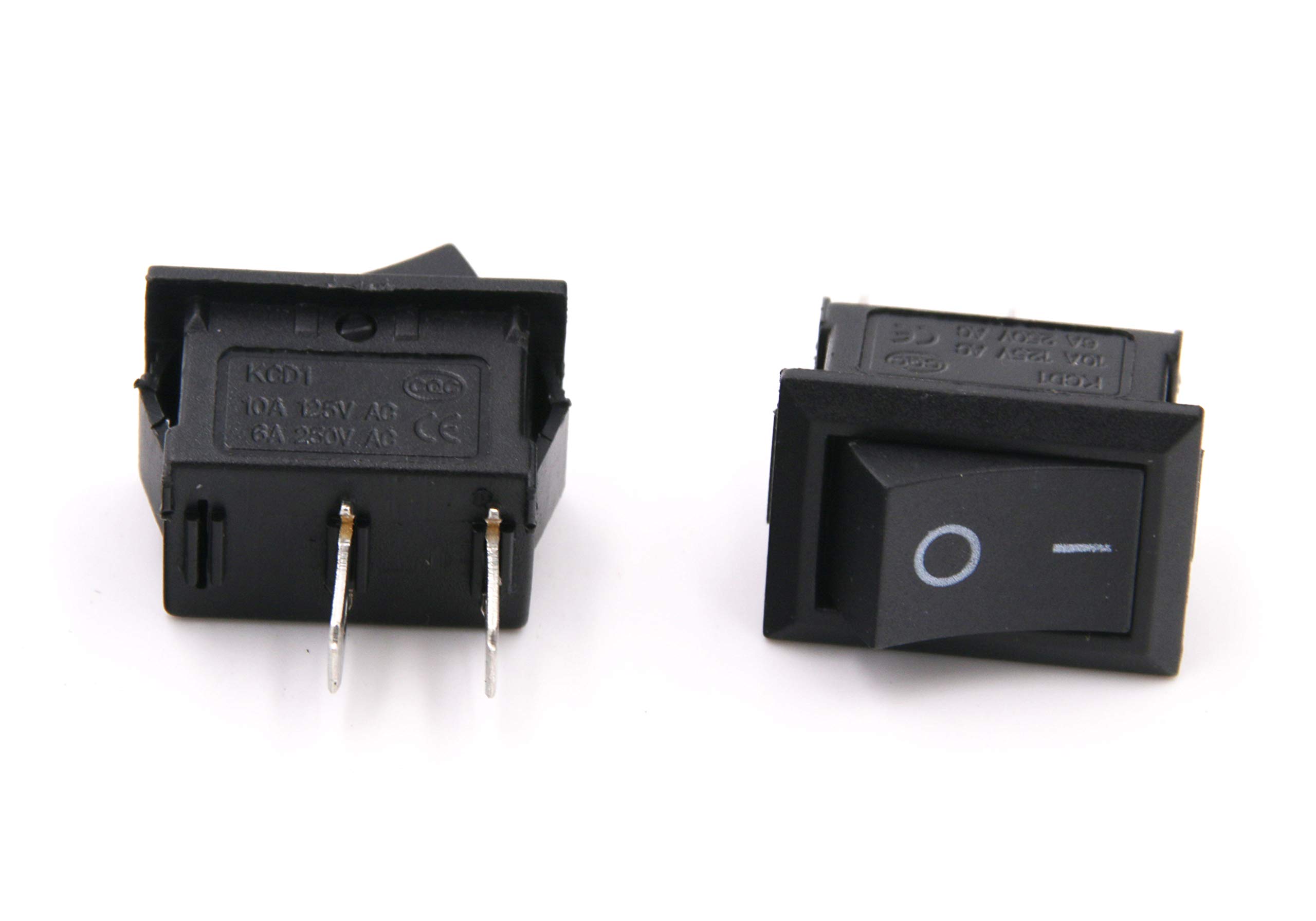 Lot De 10 Interrupteurs à Bascule Miniatures ON/OFF - 2 Broches, Montage Encastrable - Pour Auto, Bateau, DIY