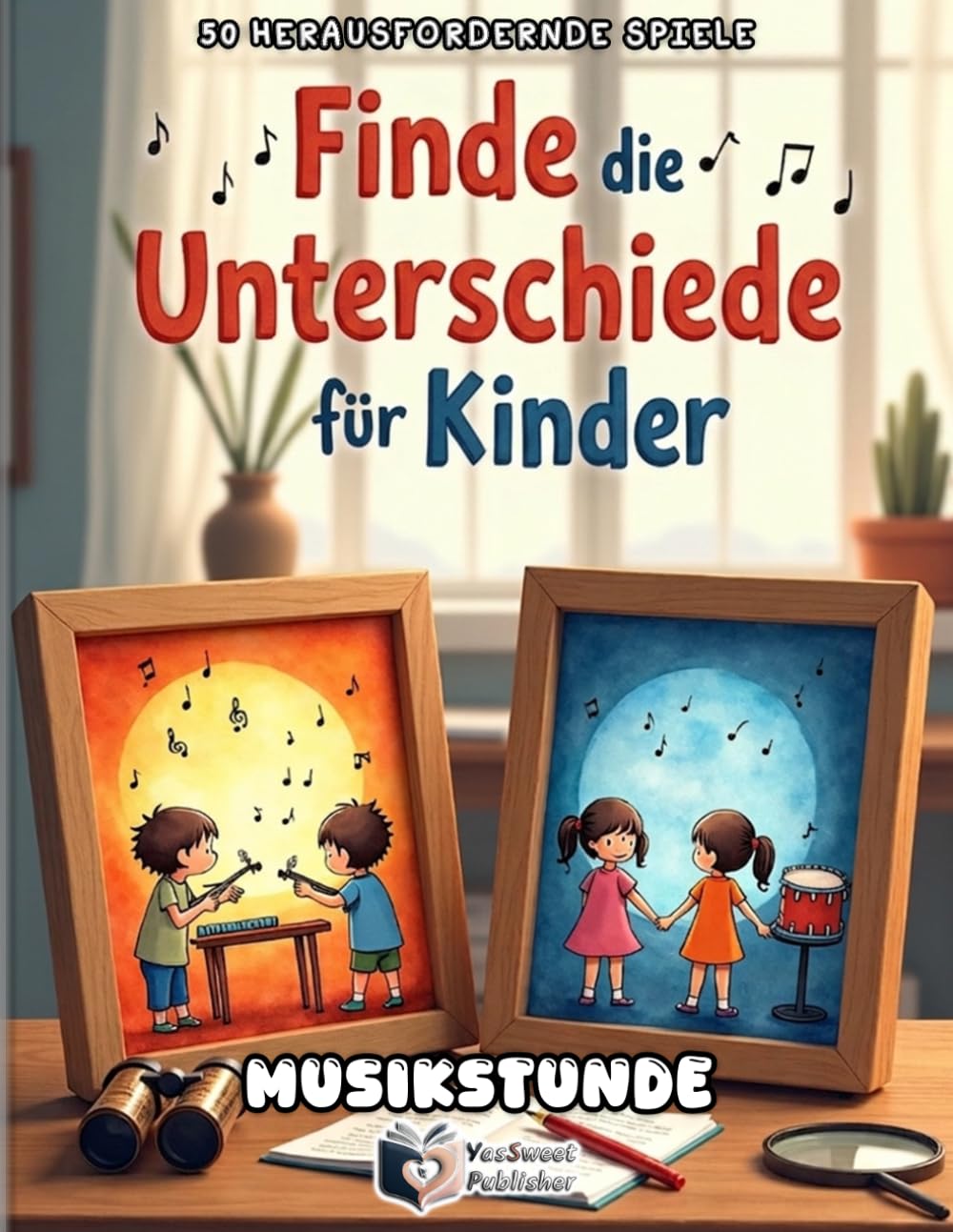 Finde die Unterschiede für Kinder - Musikstunde: 50 kunterbunte Fehlersuchbilder ab 4 Jahren | Spannendes Suchbuch und Rätselbuch zur Förderung der ... Beschäftigungsbuch für Jungen und Mädchen