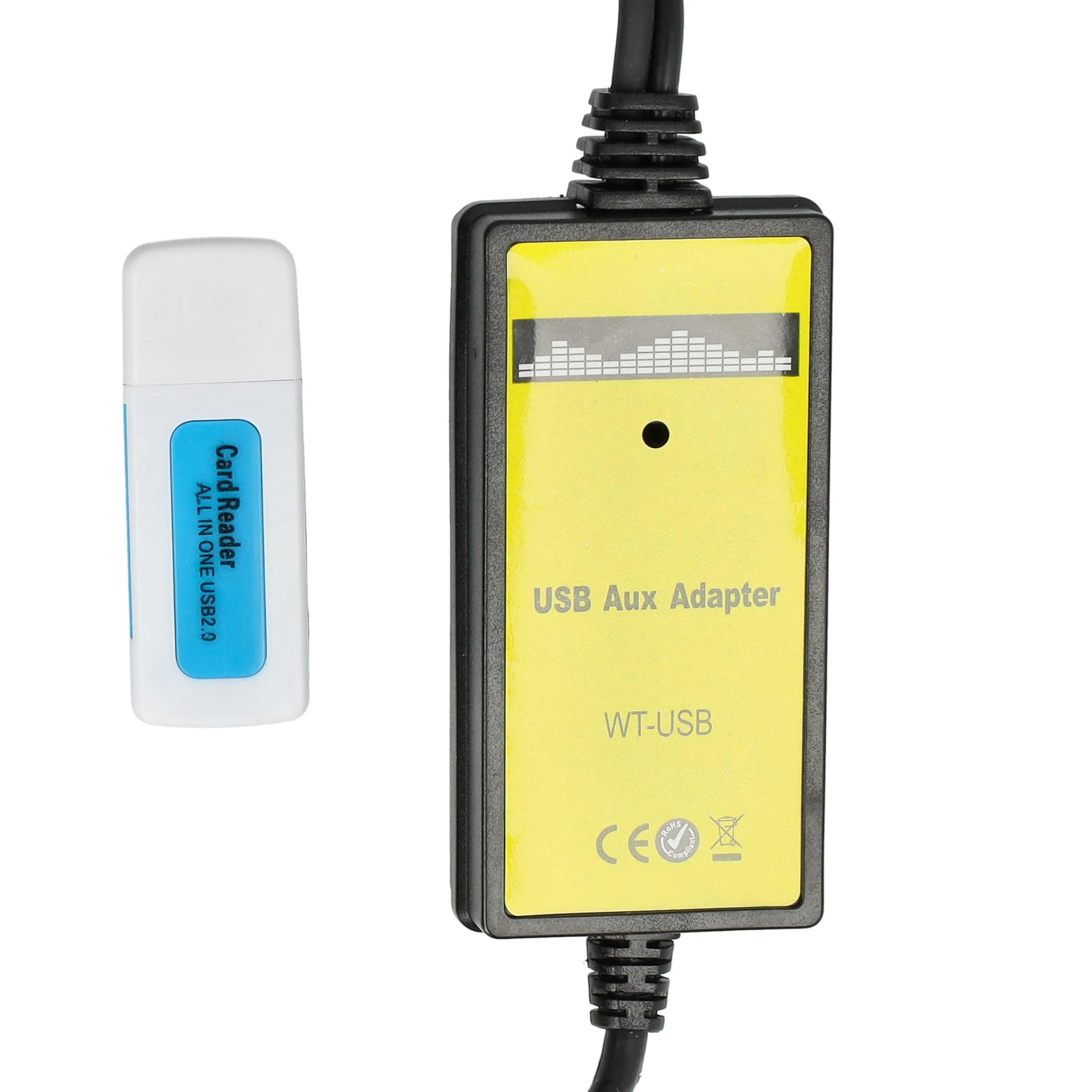 vhbw cavo adattatore audio AUX USB per autoradio (145 cm) compatibile con Toyota Venza 2009-2010, Yaris 2006-2010 - USB