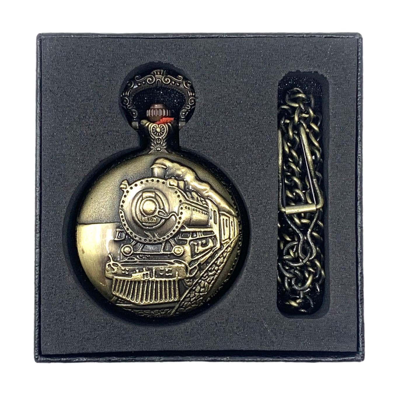 World's Greatest Dad - Reloj de bolsillo de grado ferroviario (estándar RR) grabado con láser, acabado de bronce antiguo, vestido