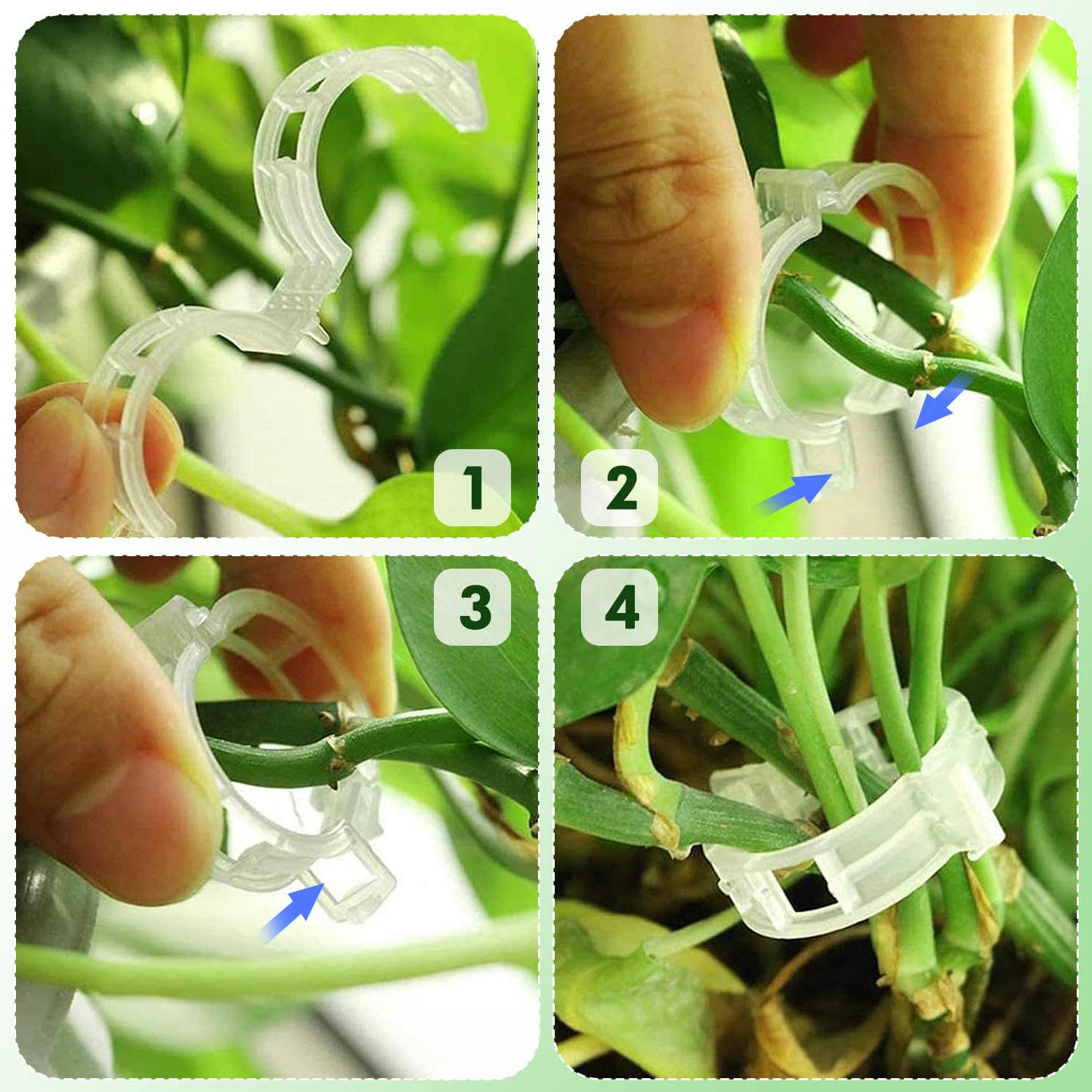 200 Clip Per Piante, Clip Di Supporto Per Piante, Clip Da Giardino Clip Per Piante In Plastica Riutilizzabili Clip Per Pomodori Per Piante Rampicanti 4 X 27 Cm 90983677