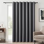 JINCHAN Blackout Curtains 63 Inches Long for Bedroom Living Room, Thermal Insulated Room Darkening Grommet Drapes (W42 x L63 Inch, Dark Grey, 2 Panels)