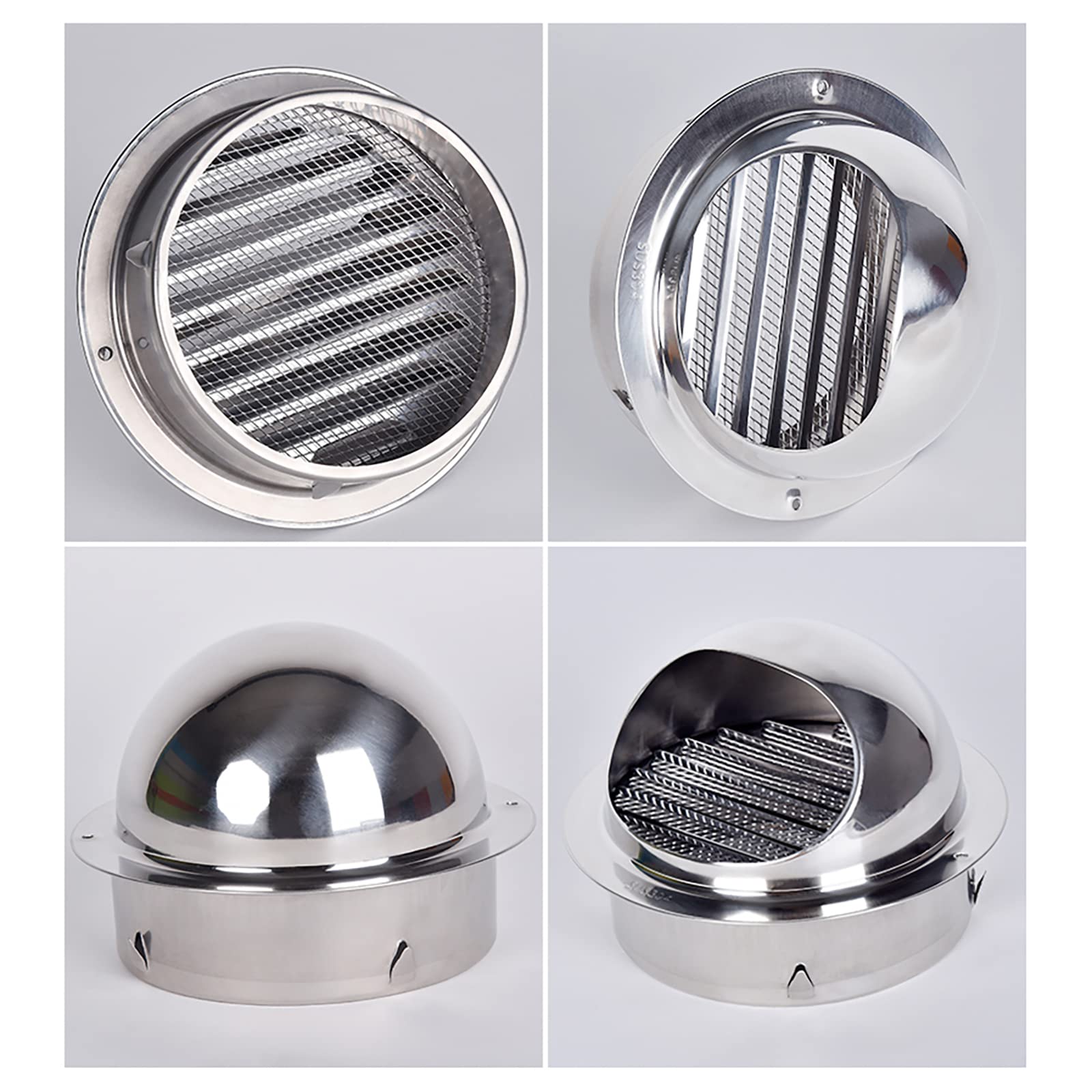 Eawfgtuw Grille D'aération Ronde En Acier Inoxydable De 70 à