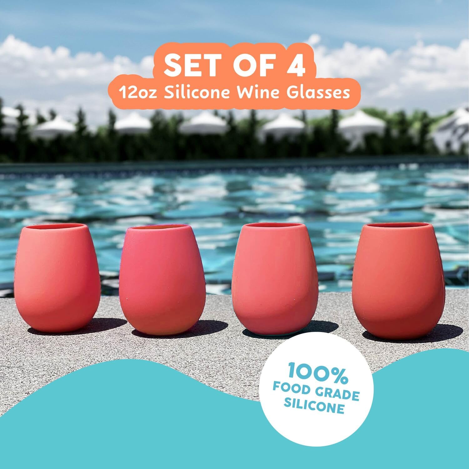 D'eco Unbreakable Stemless Wine Glasses 18 oz - 100% Tritan