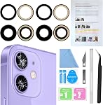 2PCS ASDAWN Back Rear Camera Lens Glass Replacement for iPhone 12 and 12 Mini Camera Lens Glass Replacement kit with Free Lens Film + Installation Manual + Repair Tool Set