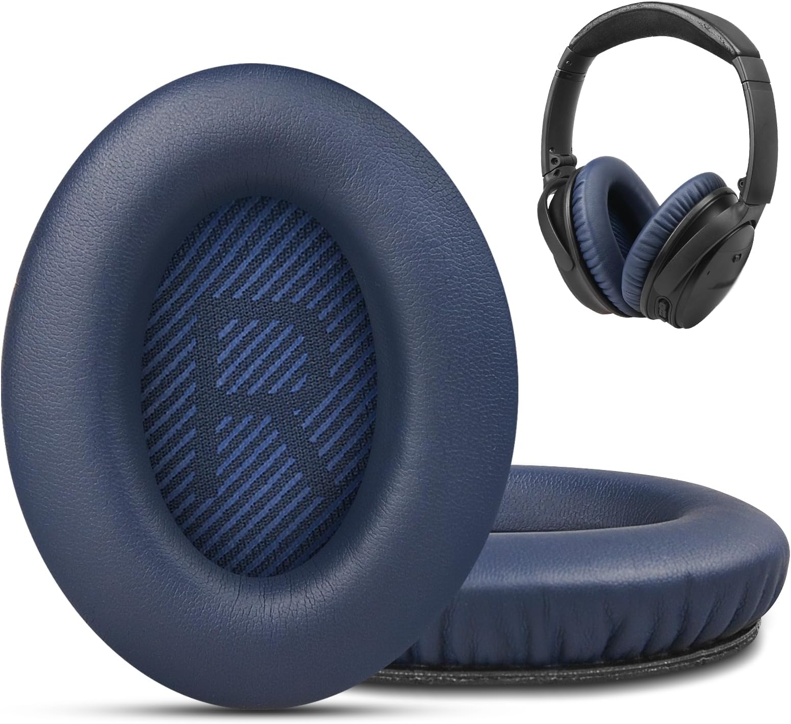 Premium Replacement Ear Pads for Bose QC35 & QC35ii Headphones by GEVO- Comfortable Adaptive Memory Foam and Extra Durable - Fits QuietComfort 35 & 35ii / SoundLink 1&2 AE(Over-Ear(Blue)