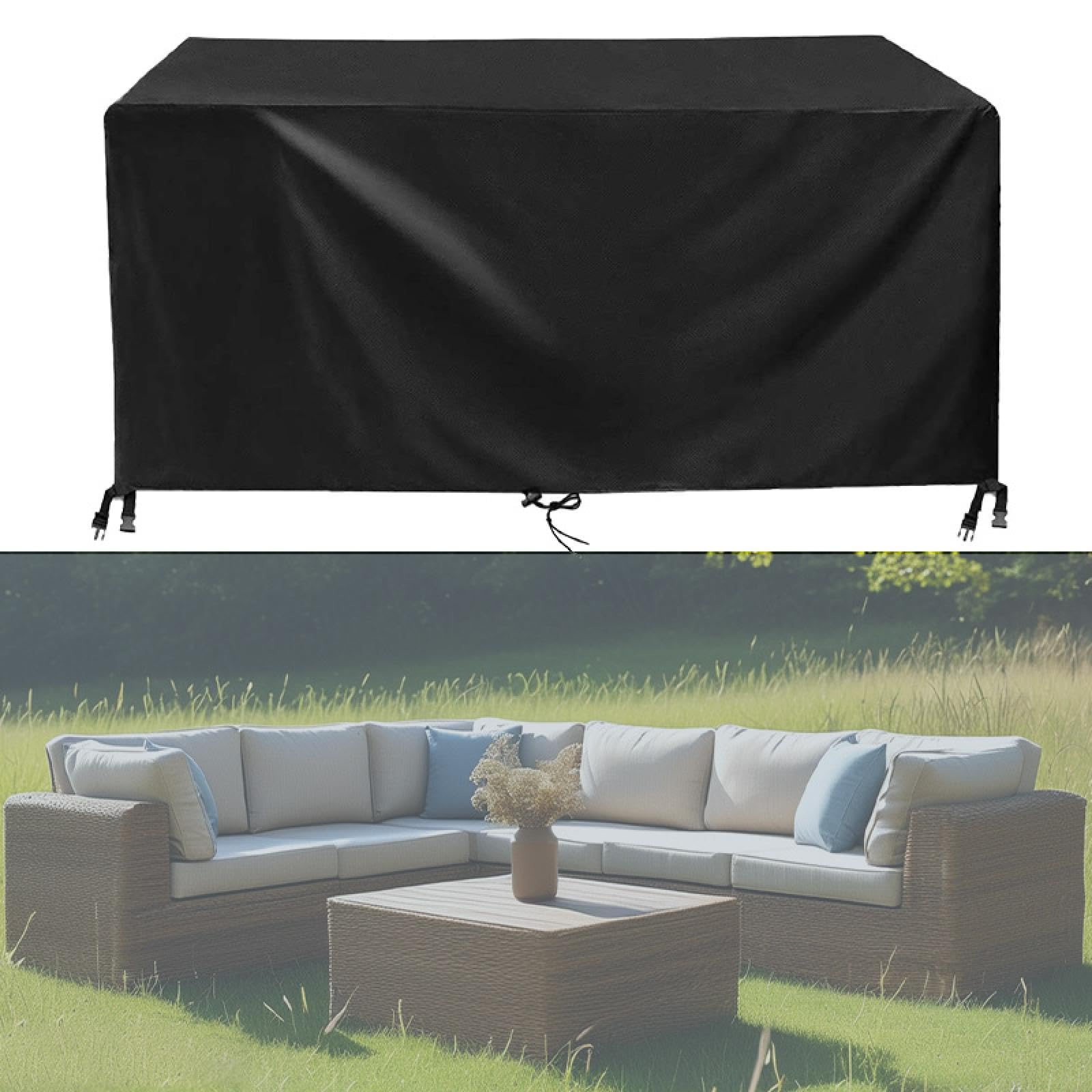 HOLEILUCK Cover for Garden Furniture Waterproof Windproof - Rectangular/Cube/Square Outdoor Table Covers Patio Table Covers Waterproof Heavy Duty Furniture Set Covers 100x80x94cm/LxWxH